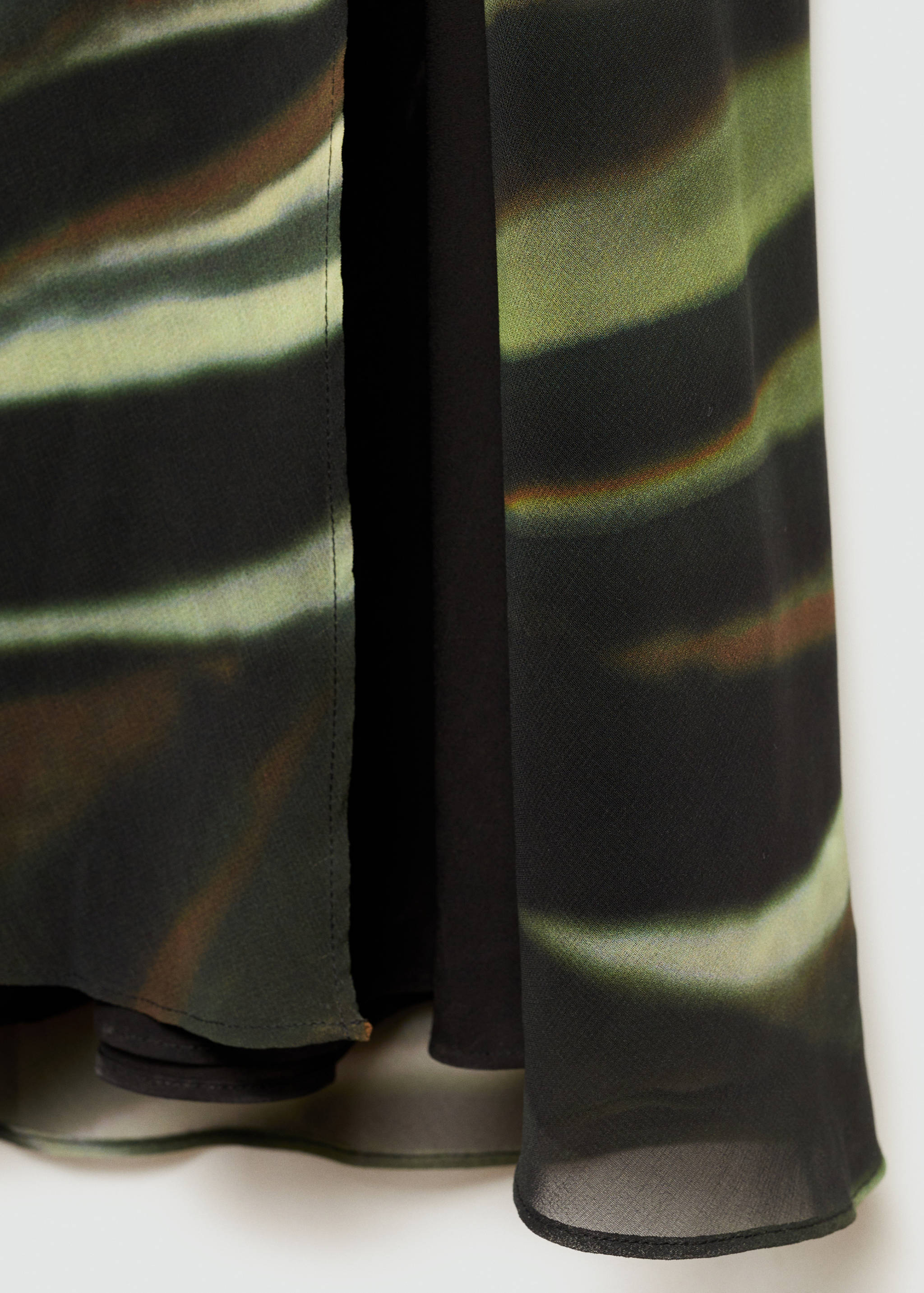 Printed dress with draped detail - Details of the article 0