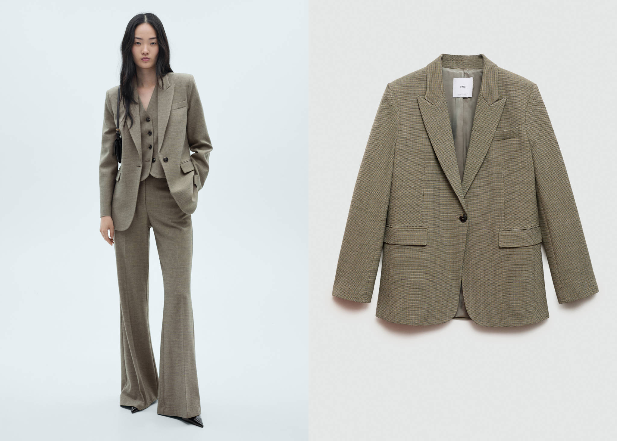 Micro-houndstooth suit jacket - Panoramic plane