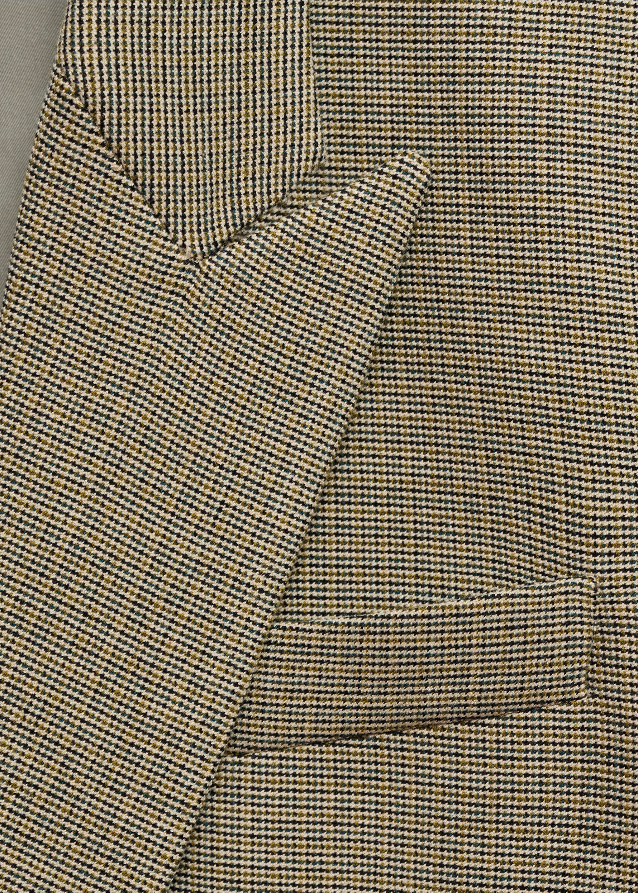 Blazer traje micro pata de gallo - Detalle del artículo 0, Khaki. Ref: 77076724-00.