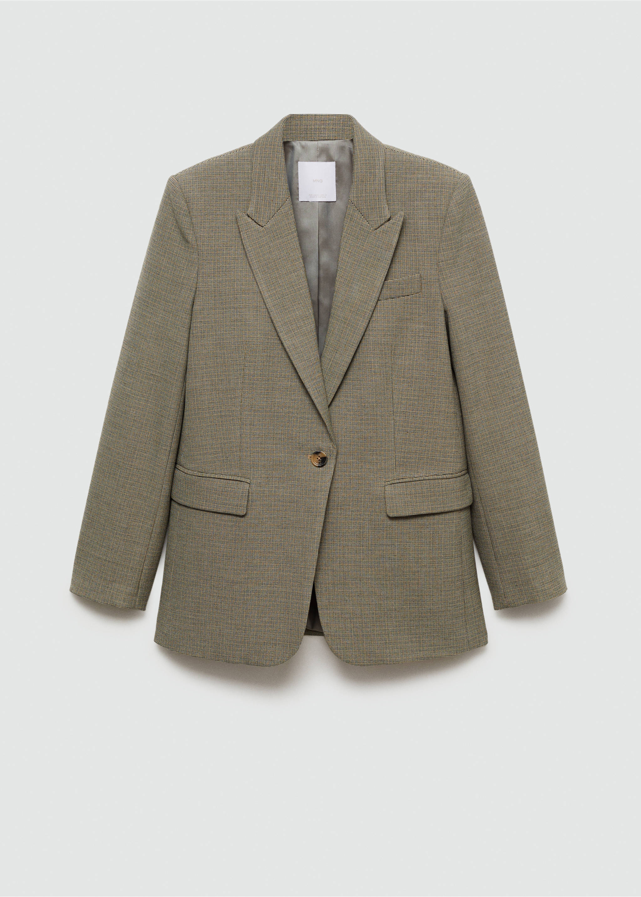 Blazer traje micro pata de gallo - Artículo sin modelo, Khaki. Ref: 77076724-00.