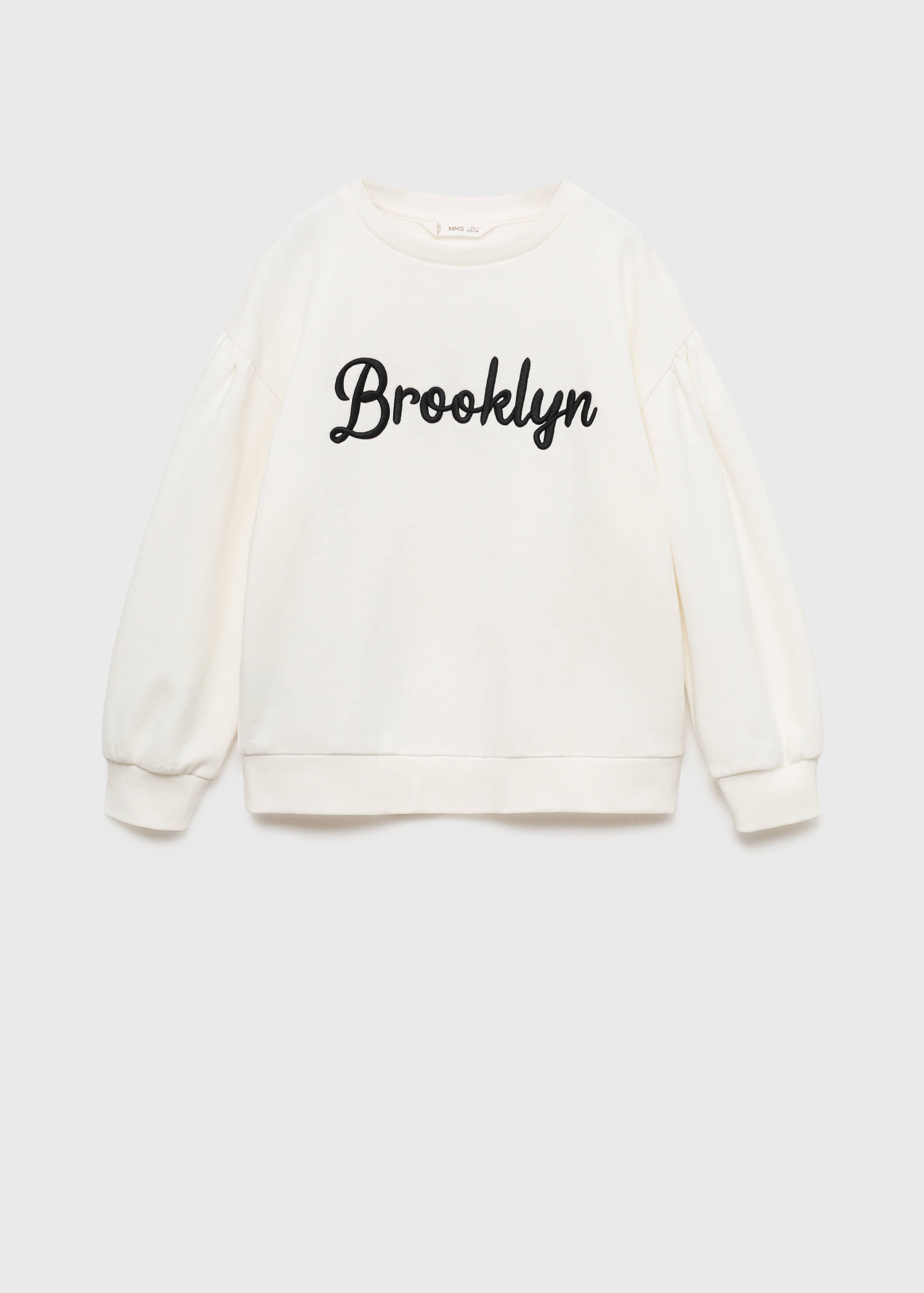 Embroidered detail cotton sweatshirt - Article without model