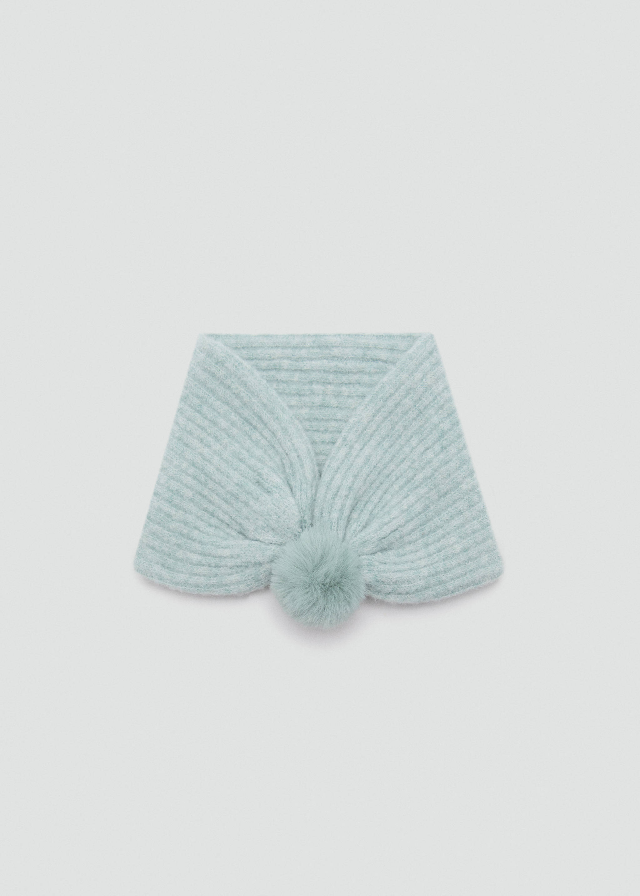 Pompom knit scarf - Article without model