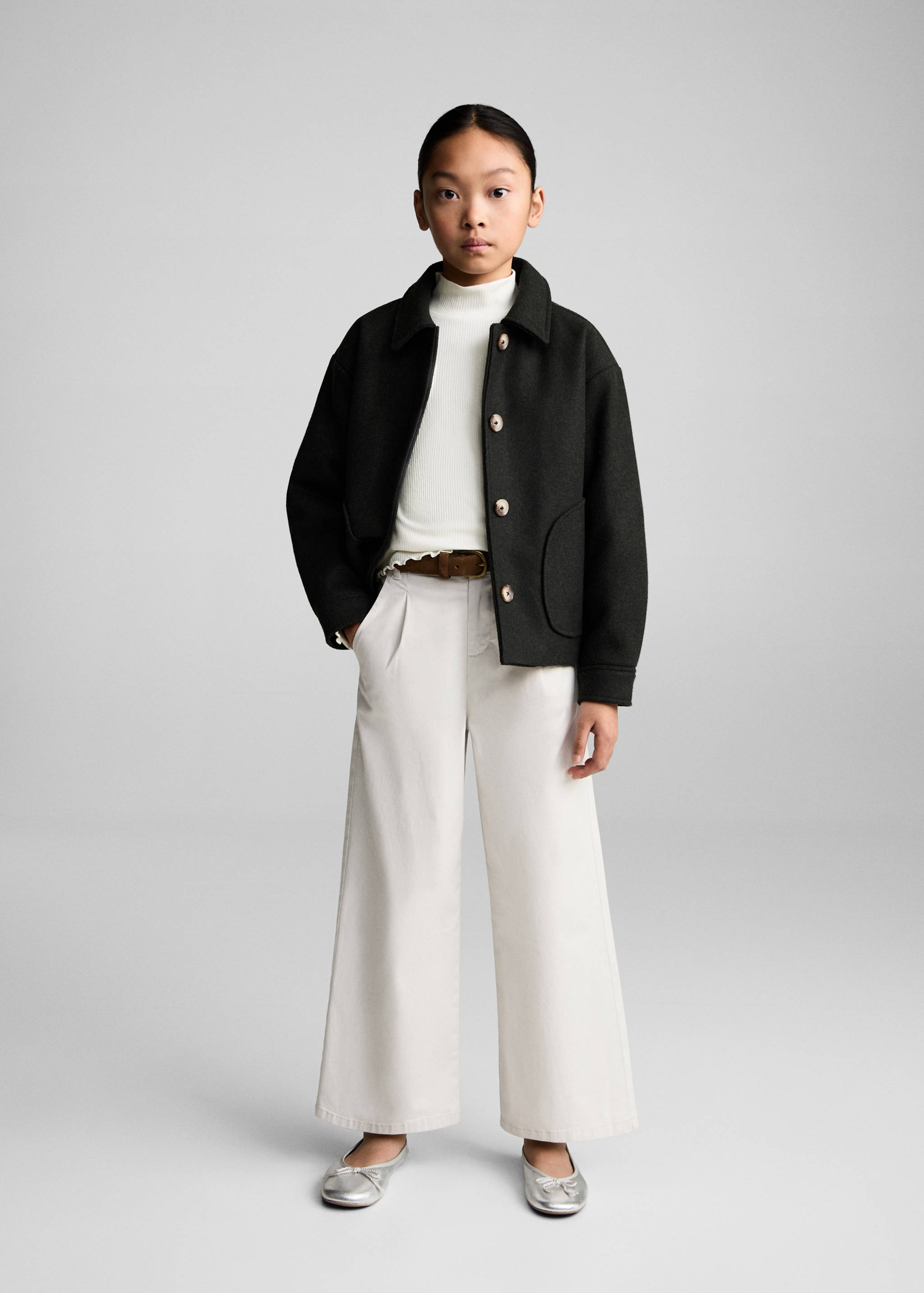 Ribbed high neck t-shirt - General plane