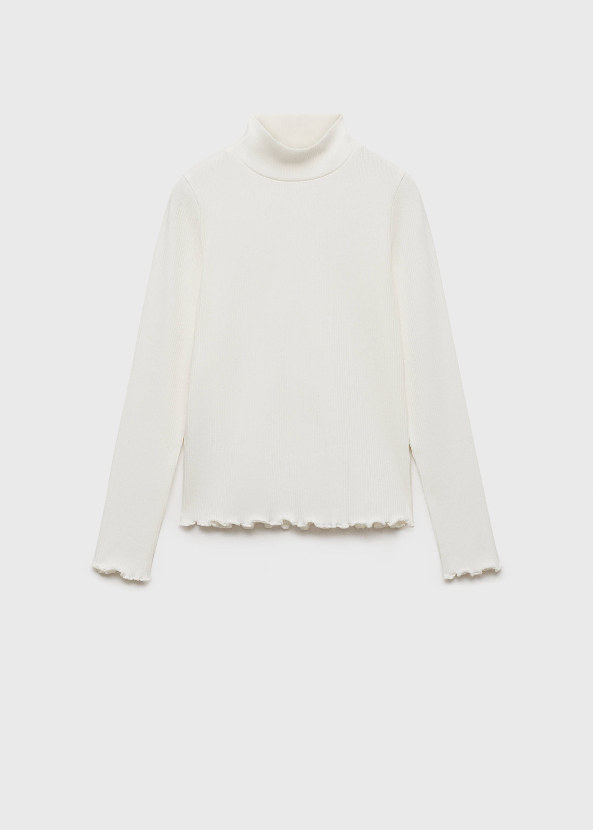 Ribbed high neck t-shirt - Article without model