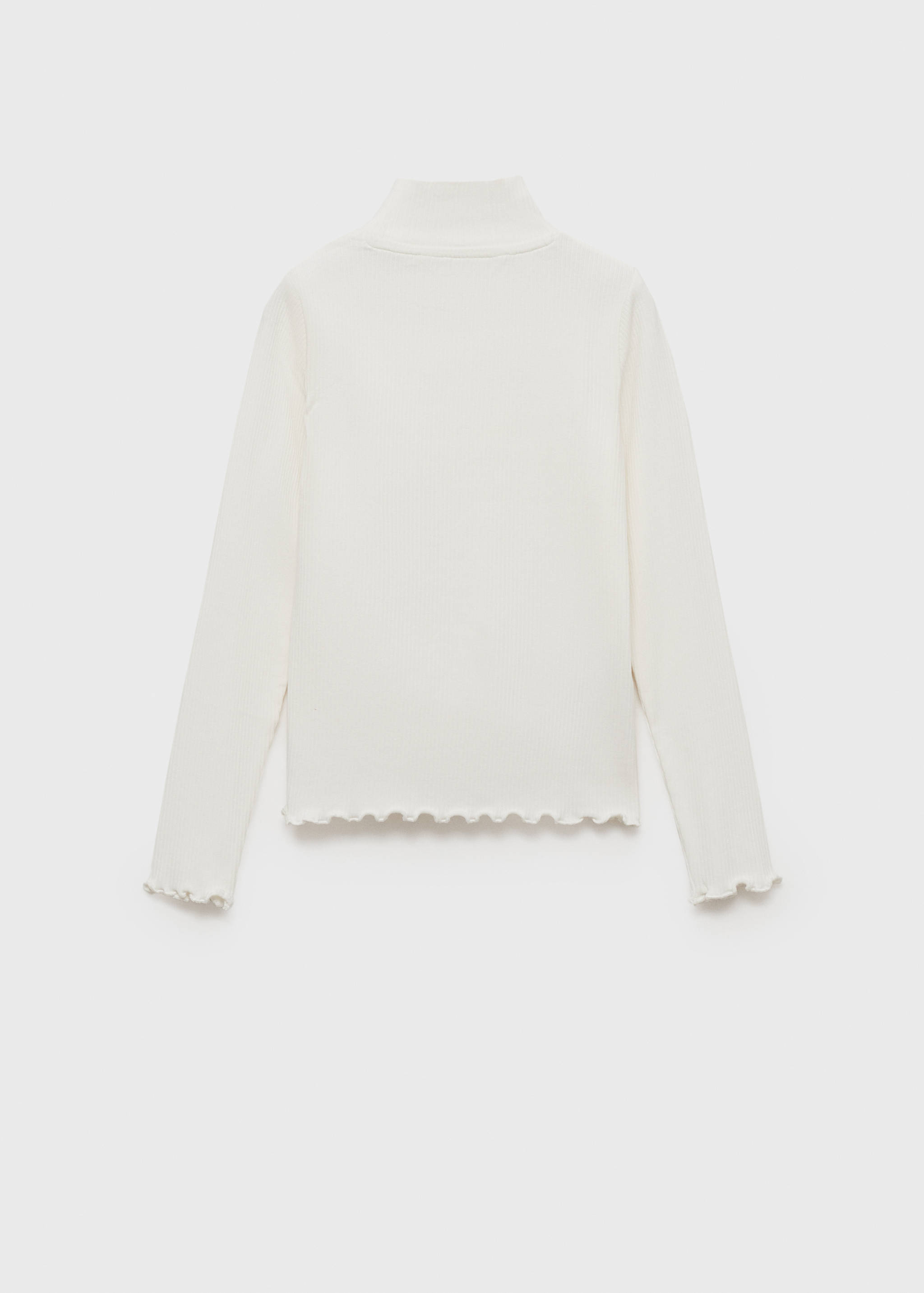 Ribbed high neck t-shirt - Reverse of the article