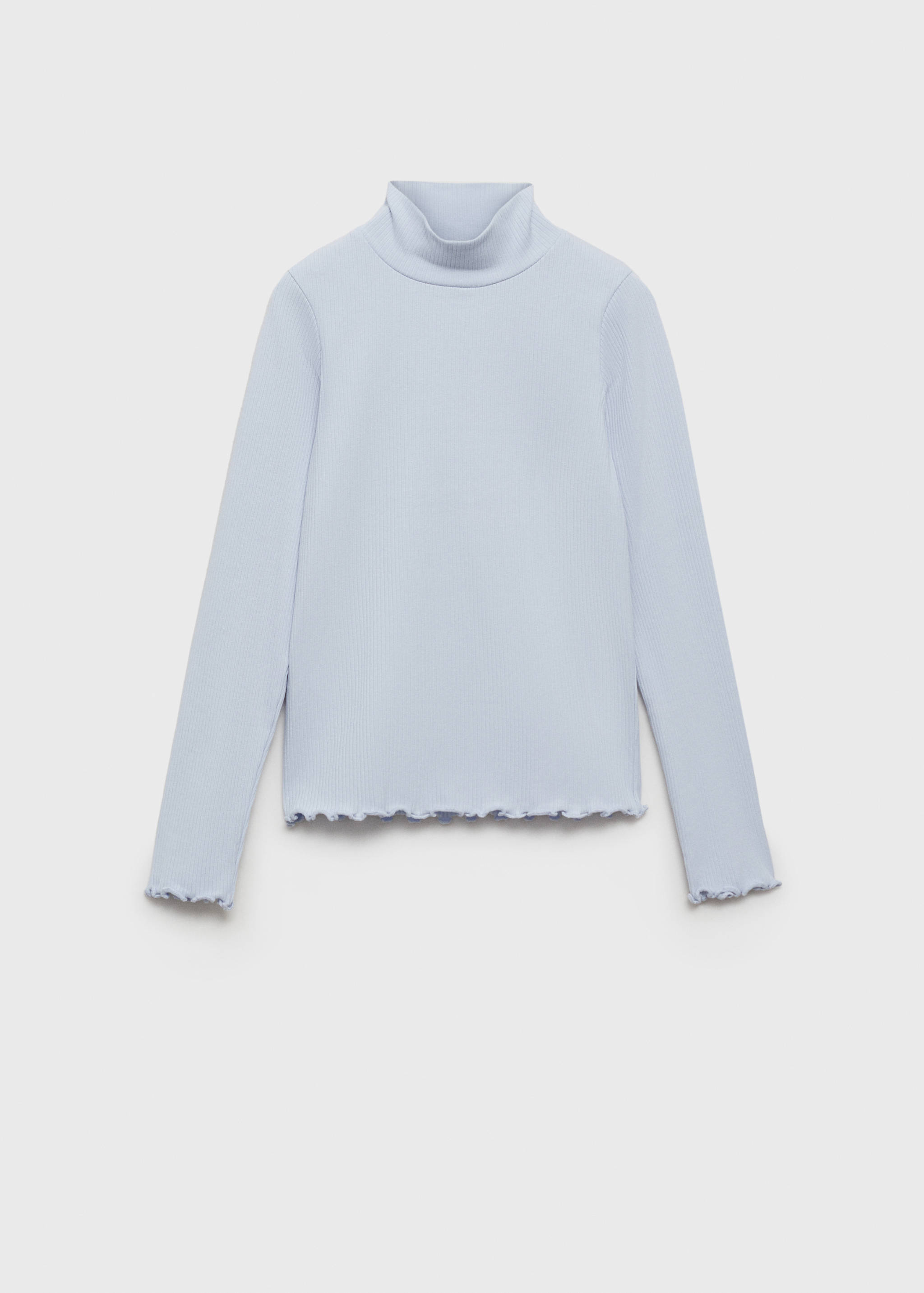 Ribbed high neck t-shirt - Article without model