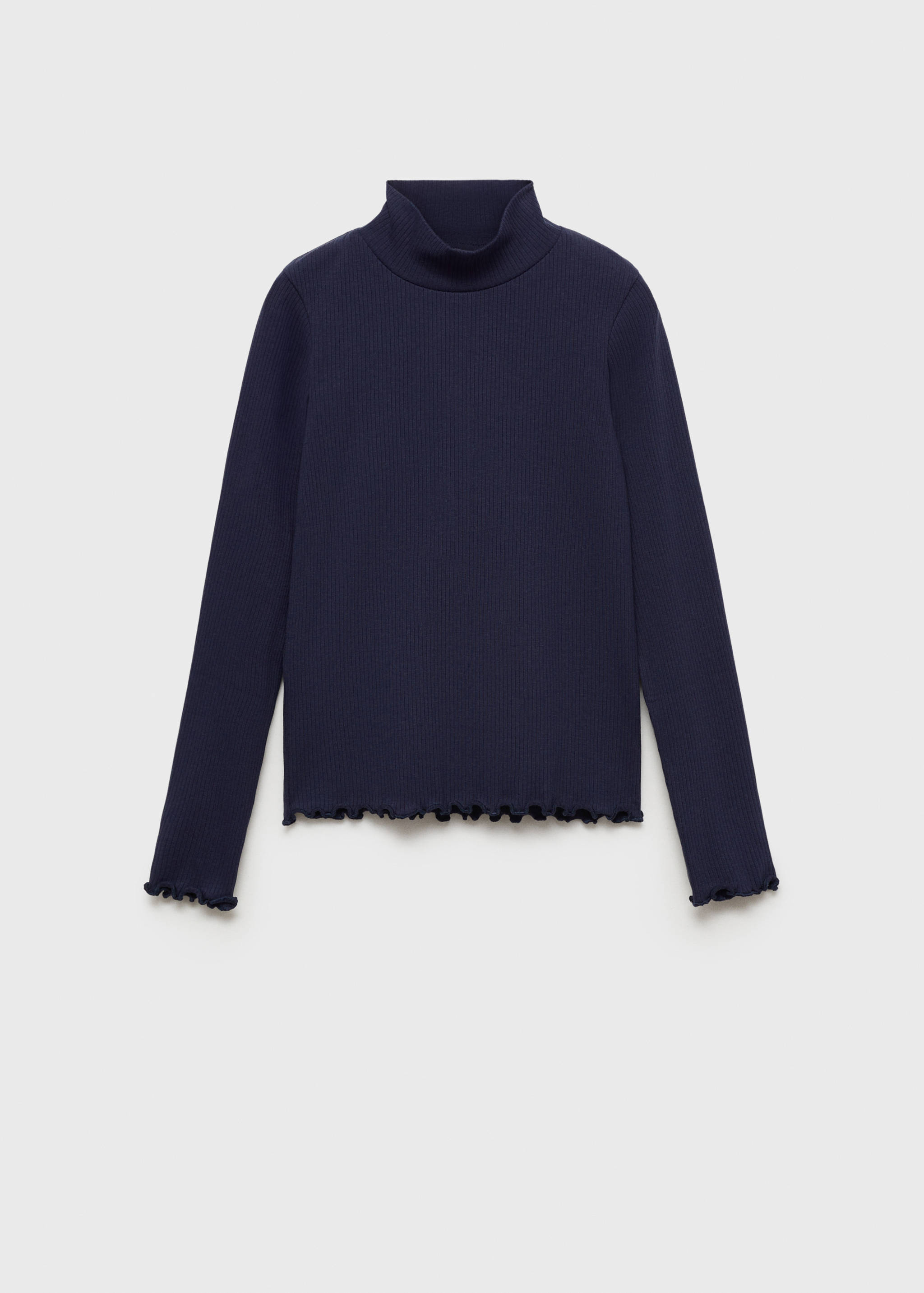 Ribbed high neck t-shirt - Article without model