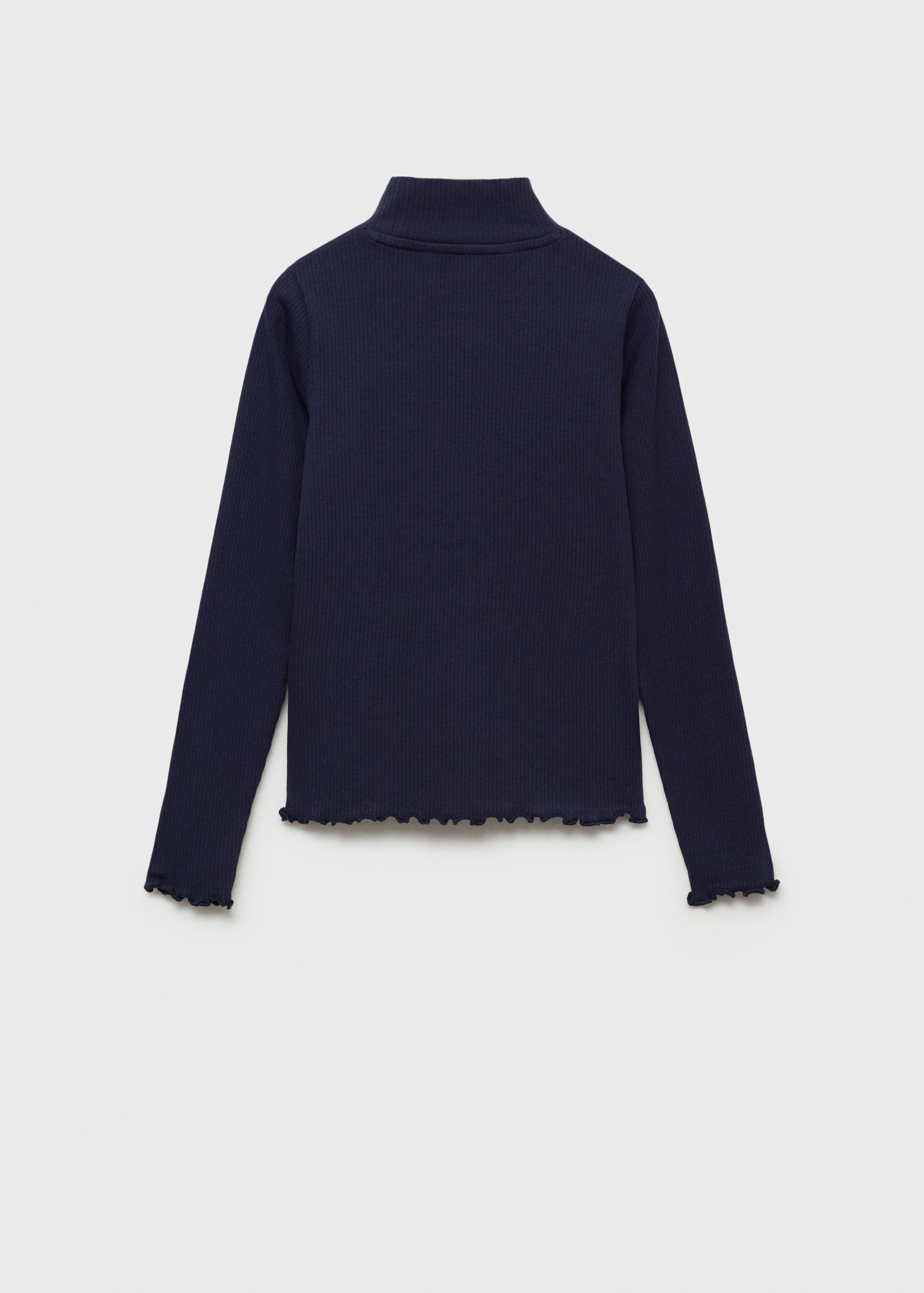 Ribbed high neck t-shirt - Reverse of the article