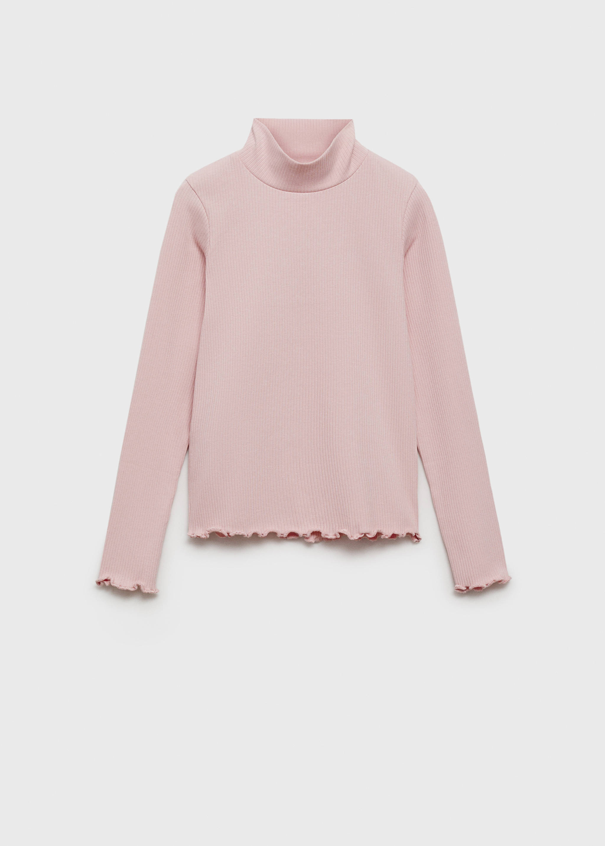 Ribbed high neck t-shirt - Article without model