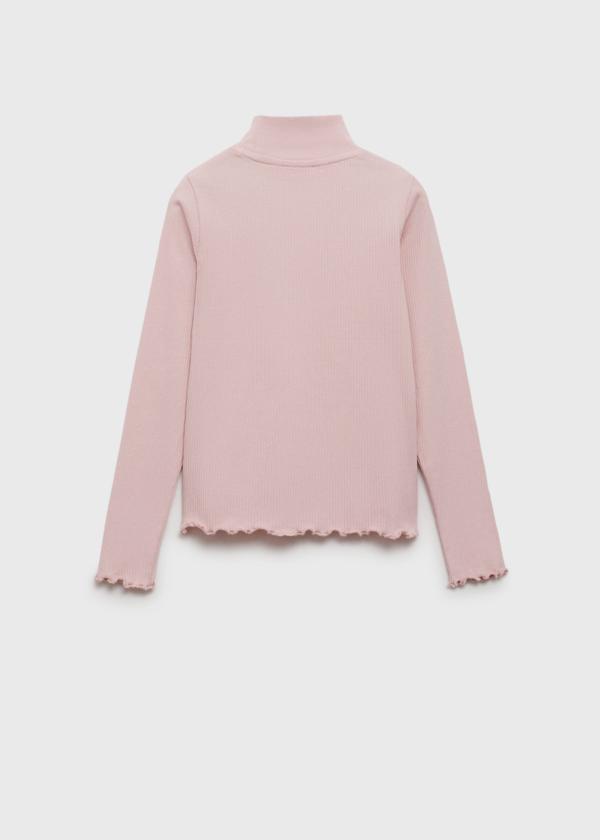 Ribbed high neck t-shirt - Reverse of the article