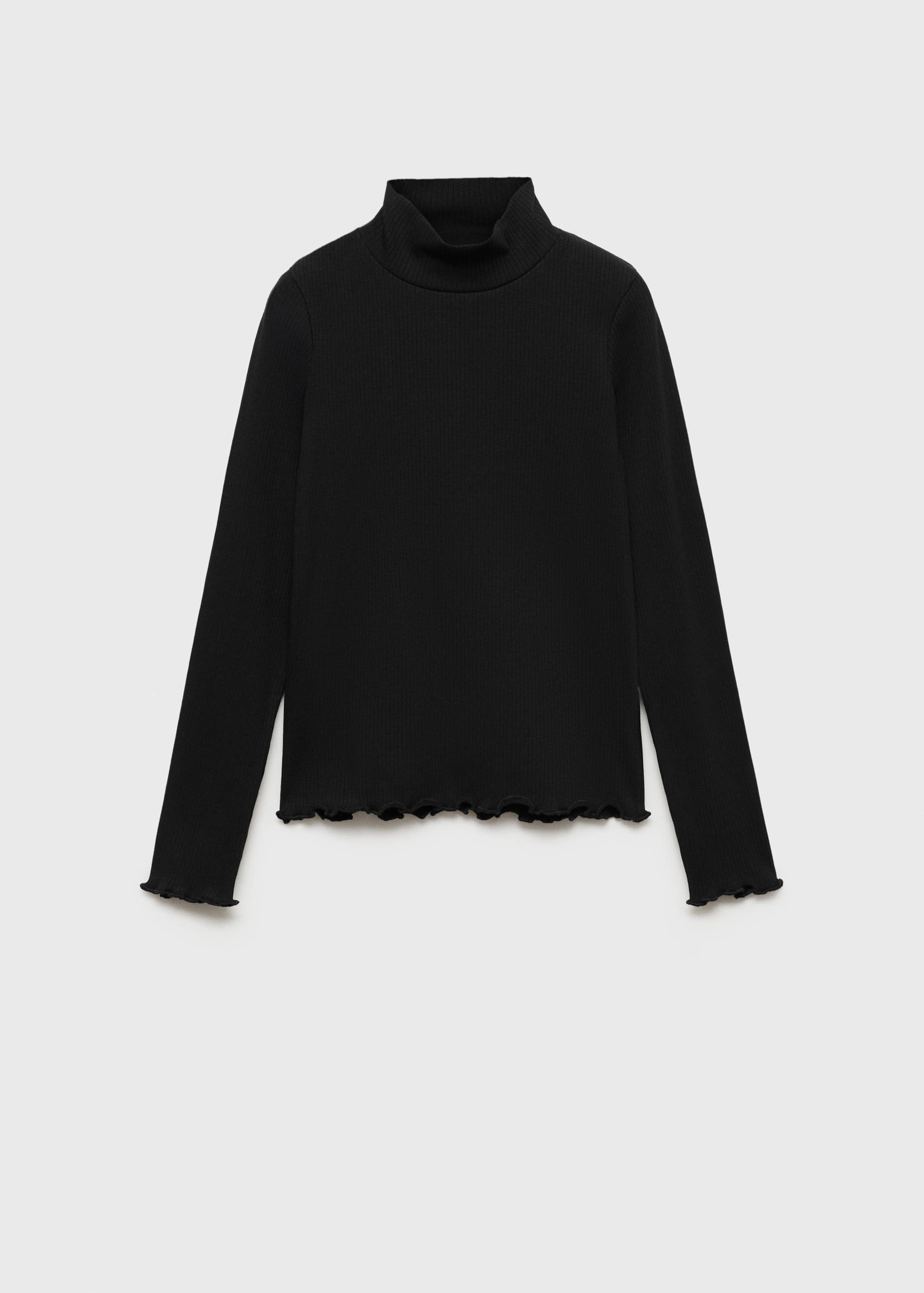 Ribbed high neck t-shirt - Article without model