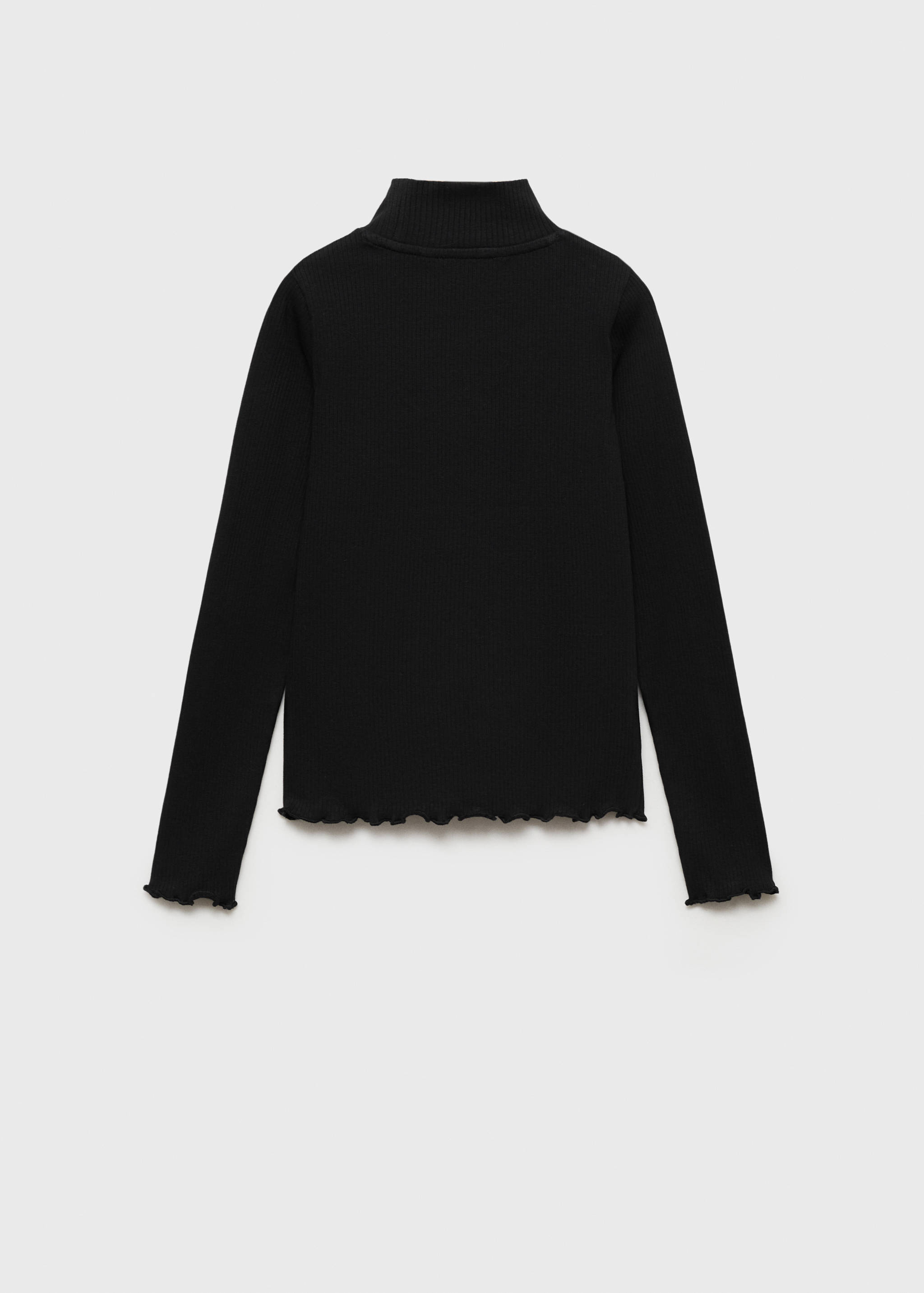 Ribbed high neck t-shirt - Reverse of the article