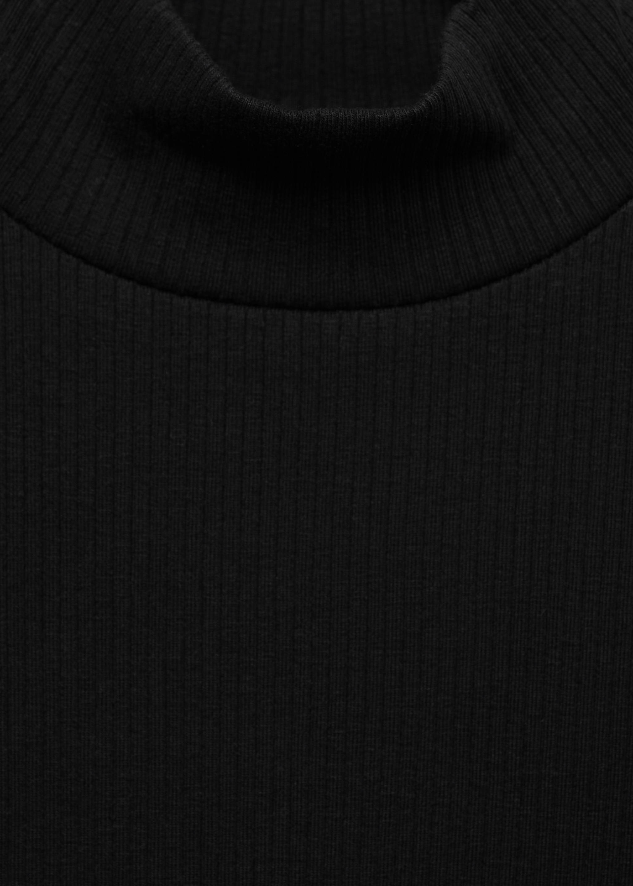 Ribbed high neck t-shirt - Details of the article 8