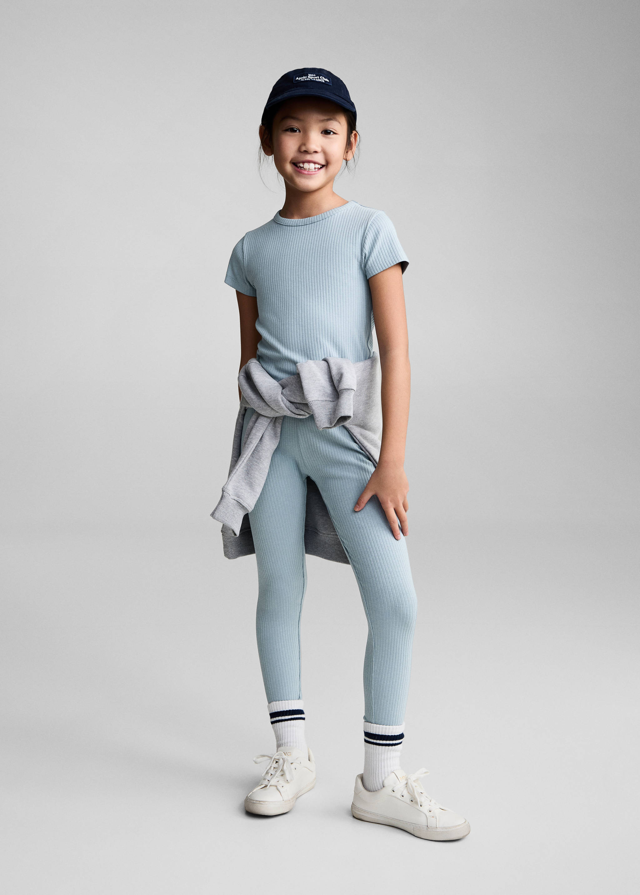 Legging maille côtelée coton - Plan général