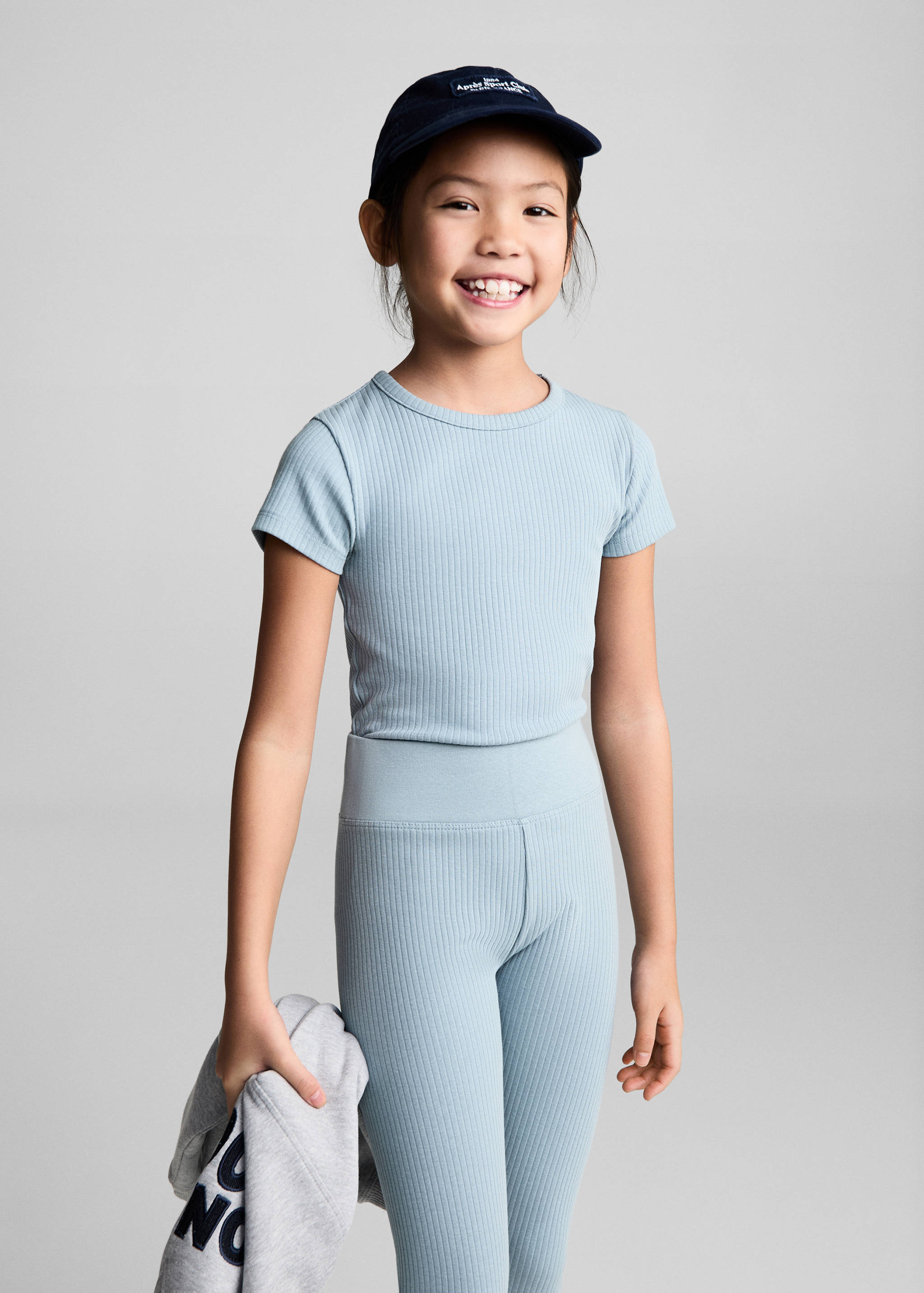 Legging maille côtelée coton - Plan moyen