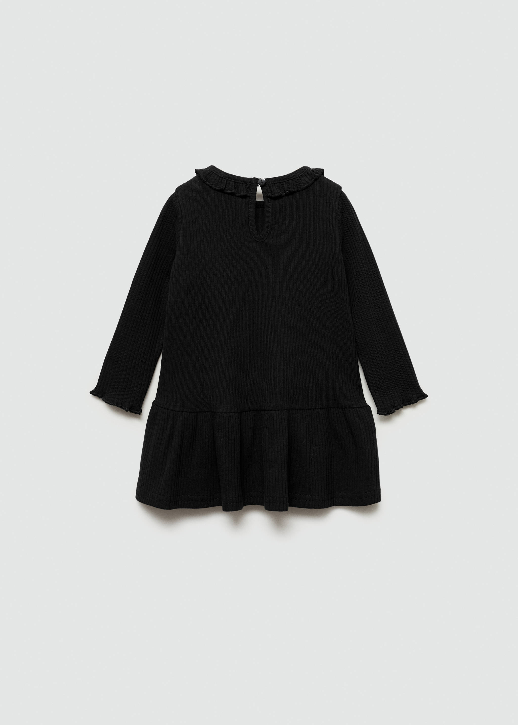 Ruffled ribbed dress - Reverse of the article