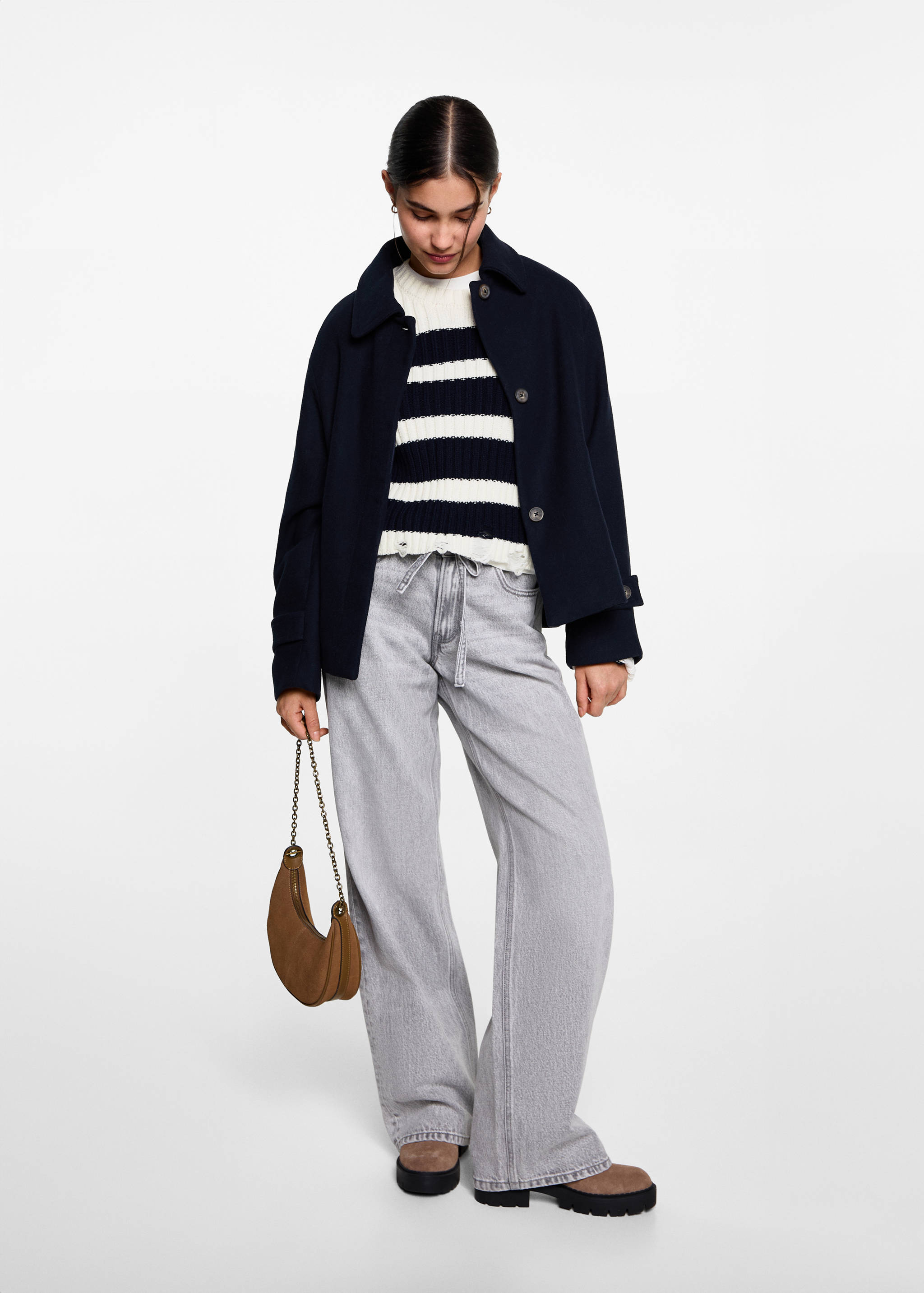 Gestreifter Strickpullover - Allgemeine Ansicht