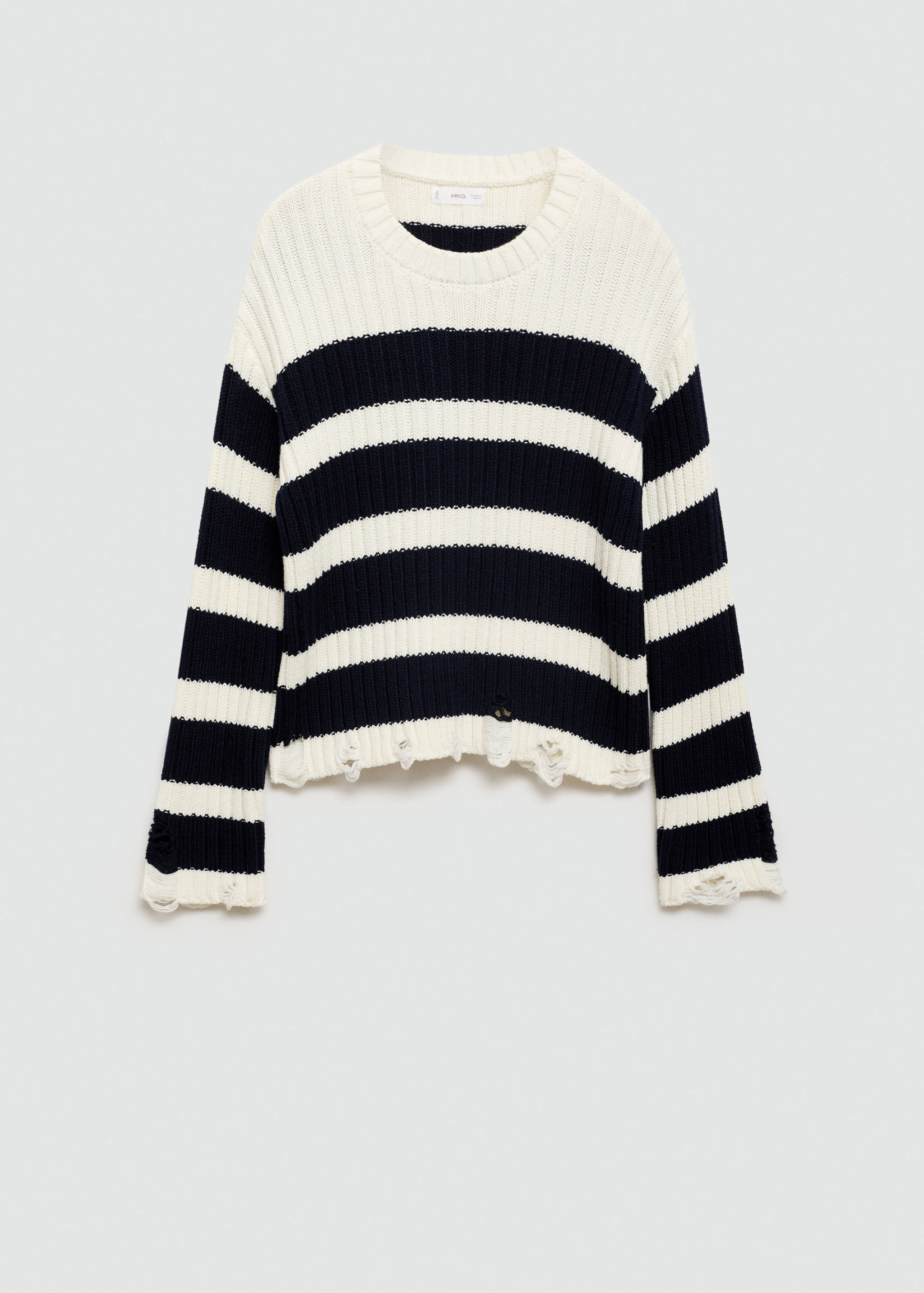 Gestreifter Strickpullover - Artikel ohne Model