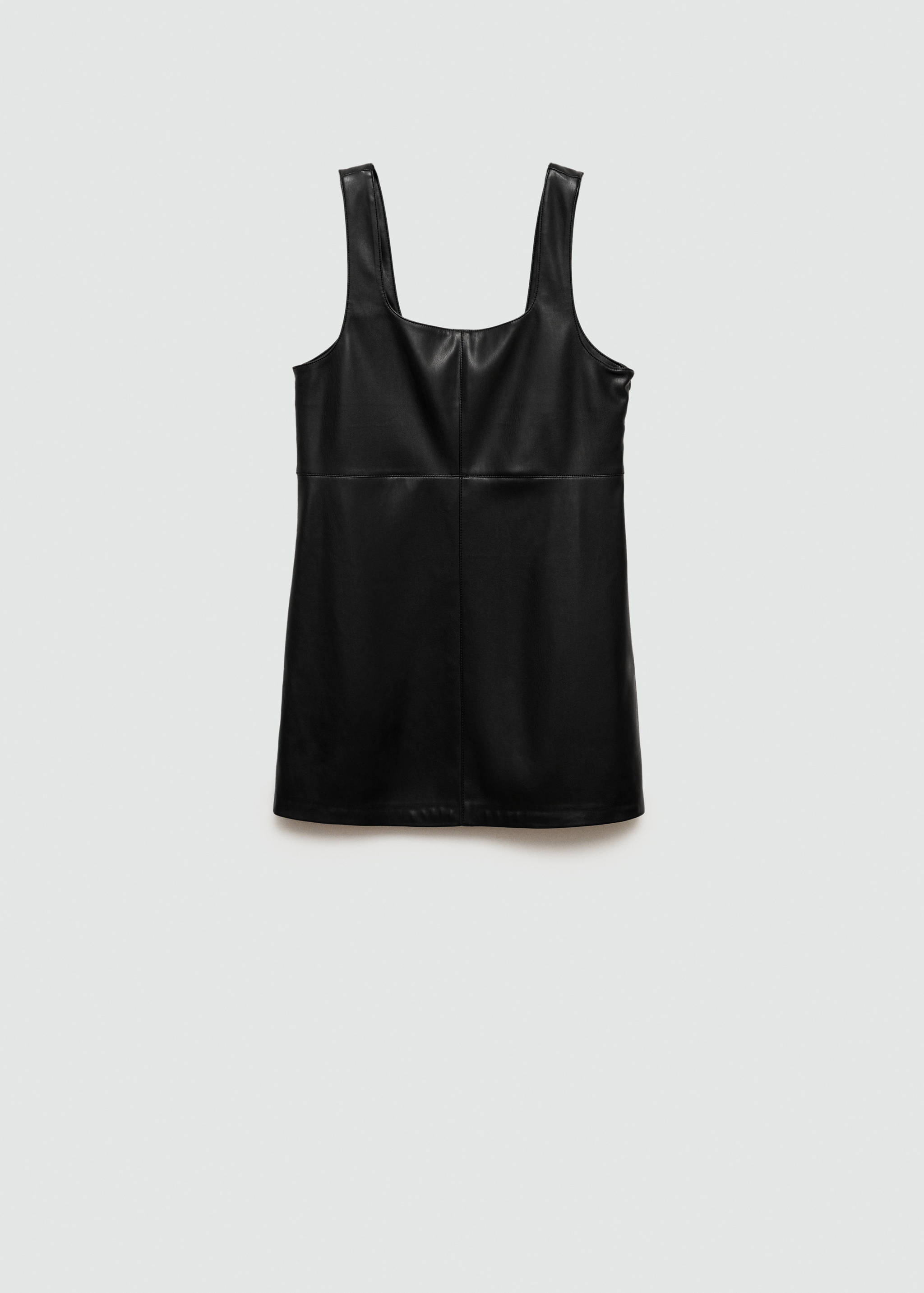 Faux-leather pinafore dress - Article without model