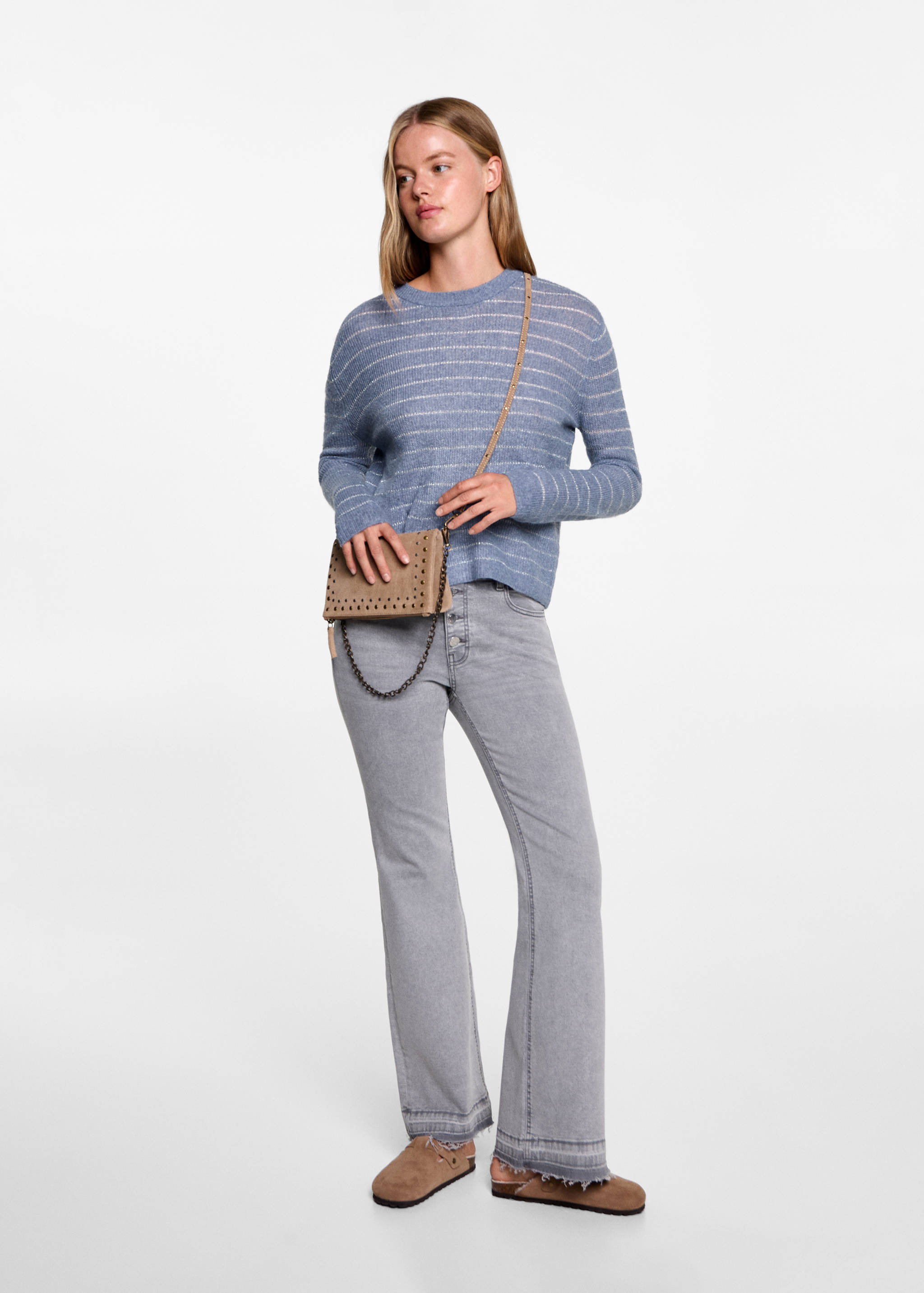 Lurex stripes sweater - General plane