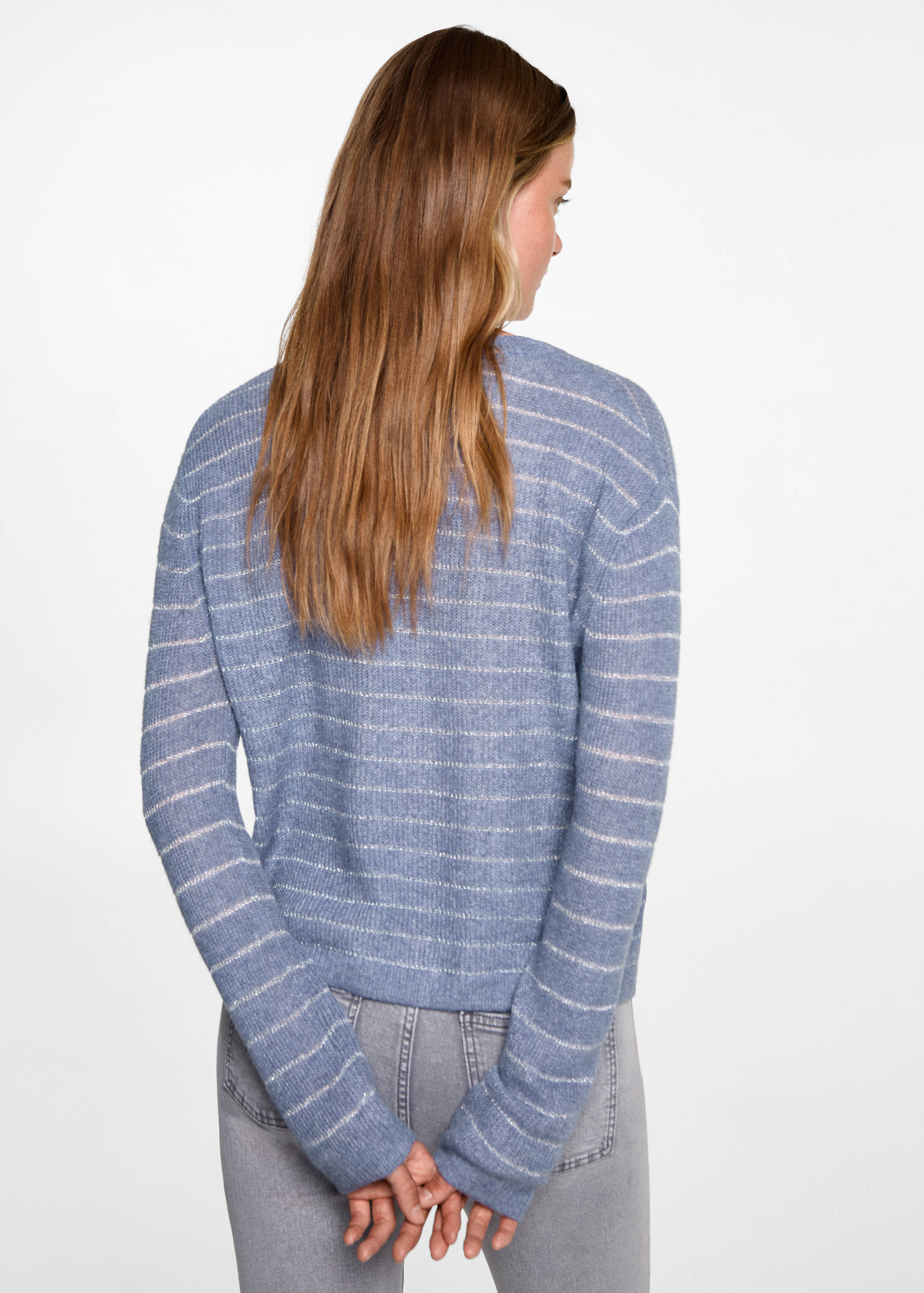 Lurex stripes sweater - Reverse of the article