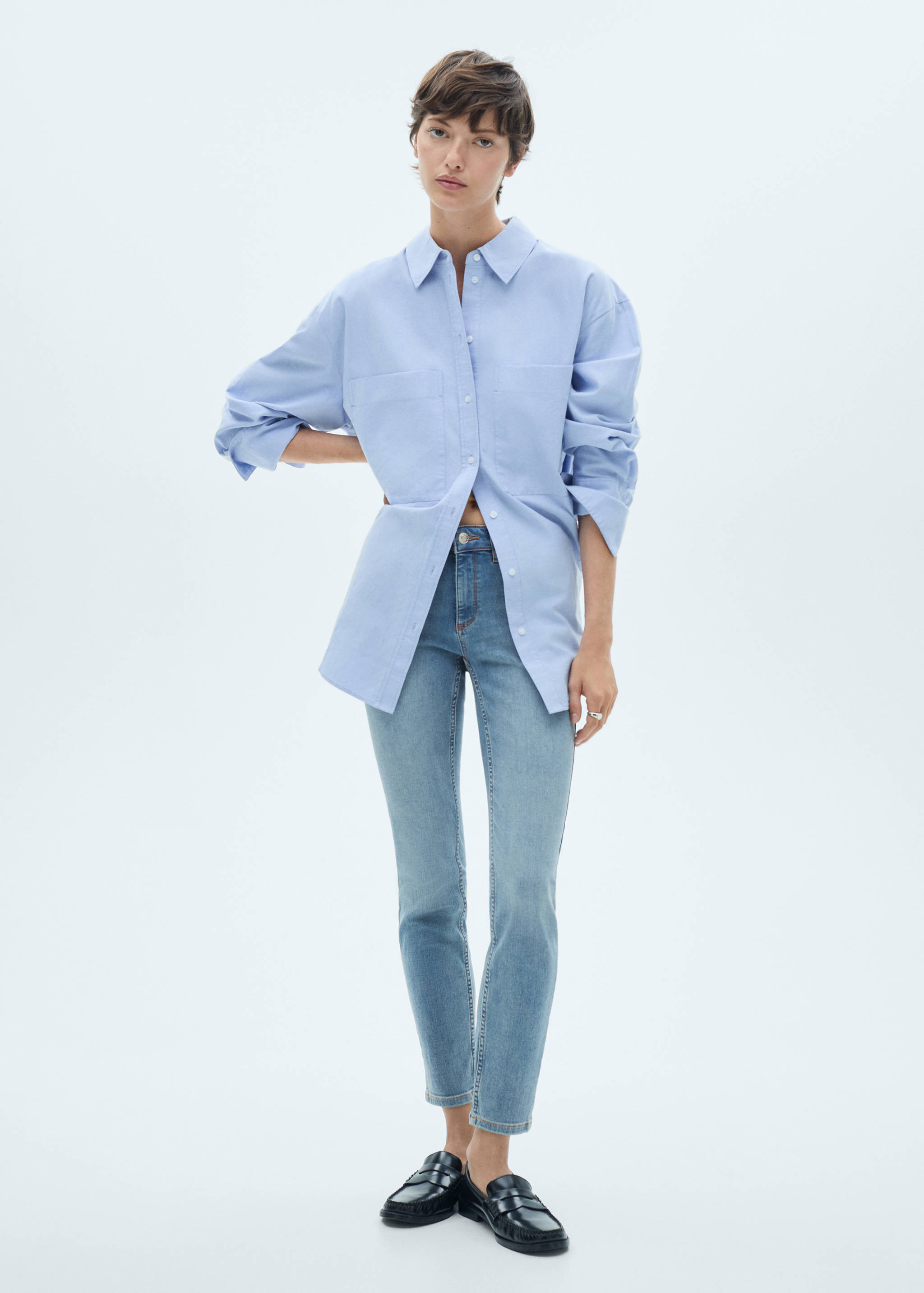 低腰提臀紧身牛仔裤 - null