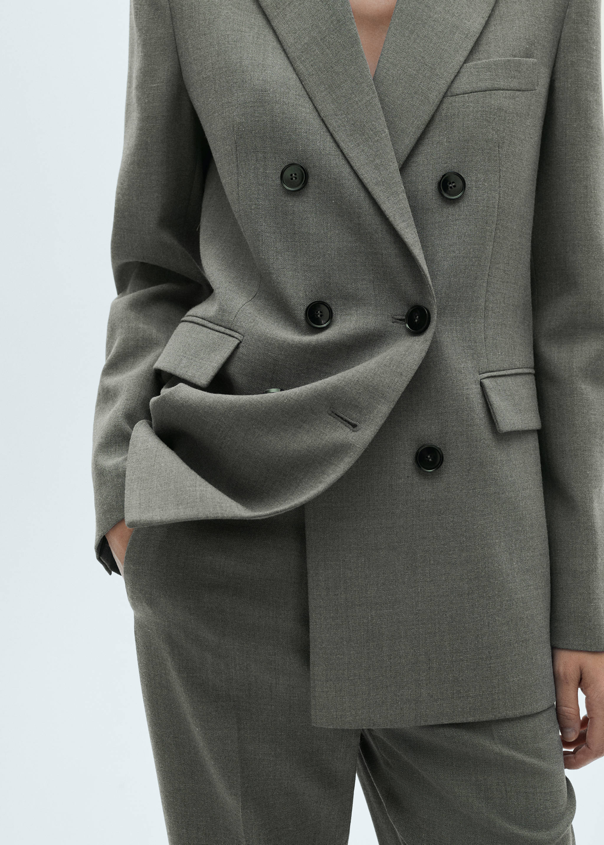 Double-breasted suit blazer - Medium plane