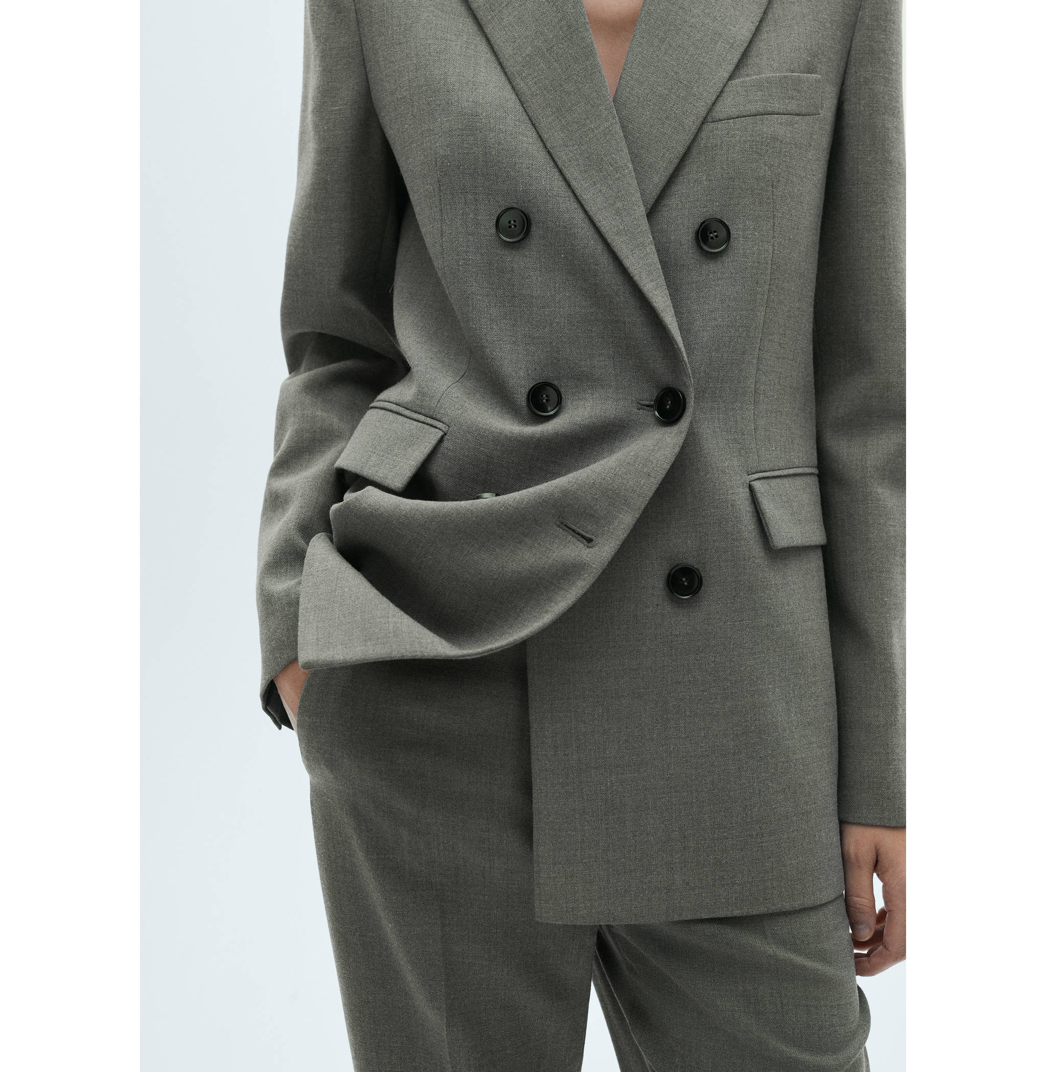 Double-breasted suit blazer - Medium plane
