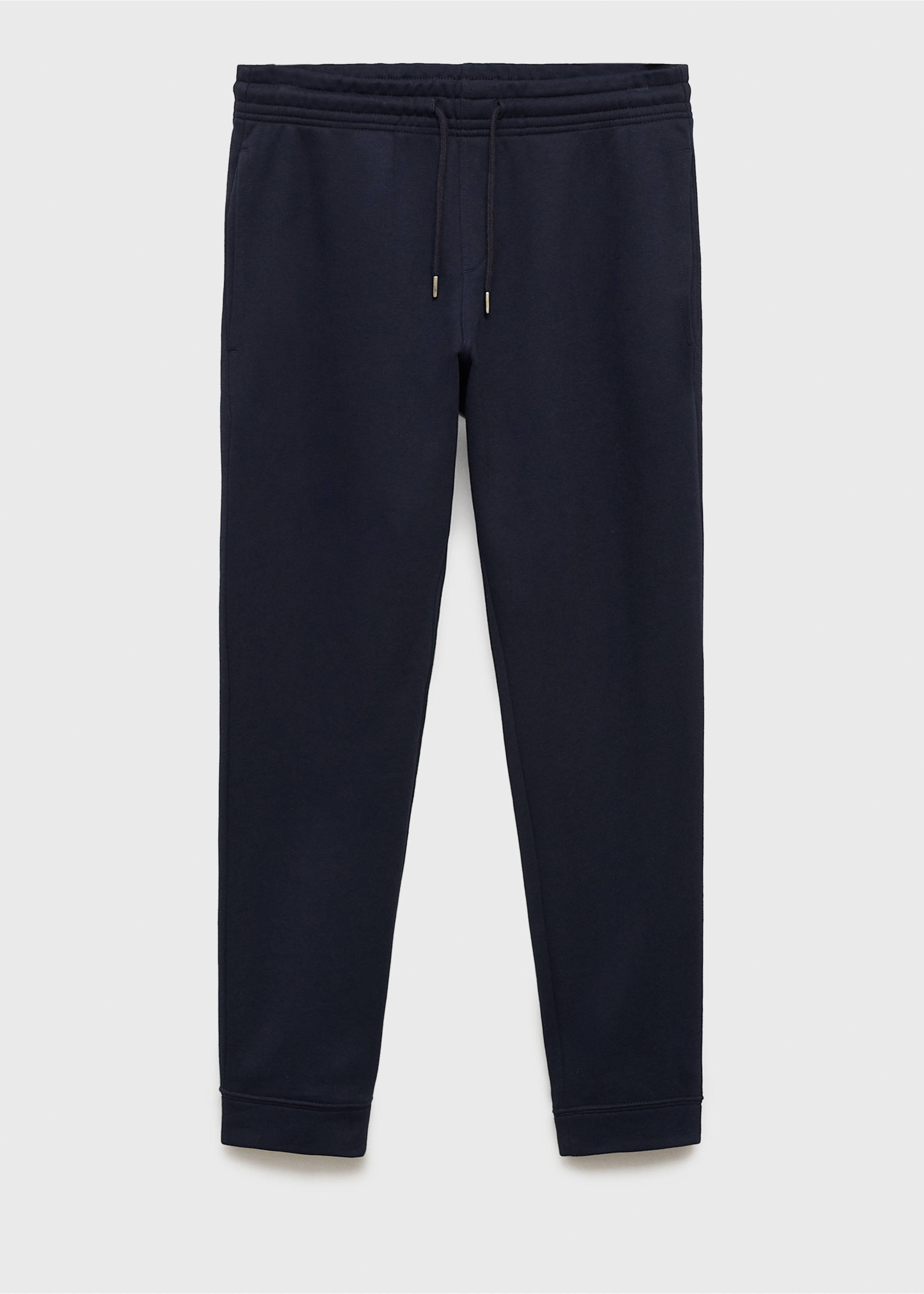 Jogging coton cordon - Article sans modèle, Bleu marine foncé. Ref: 77077112-00.