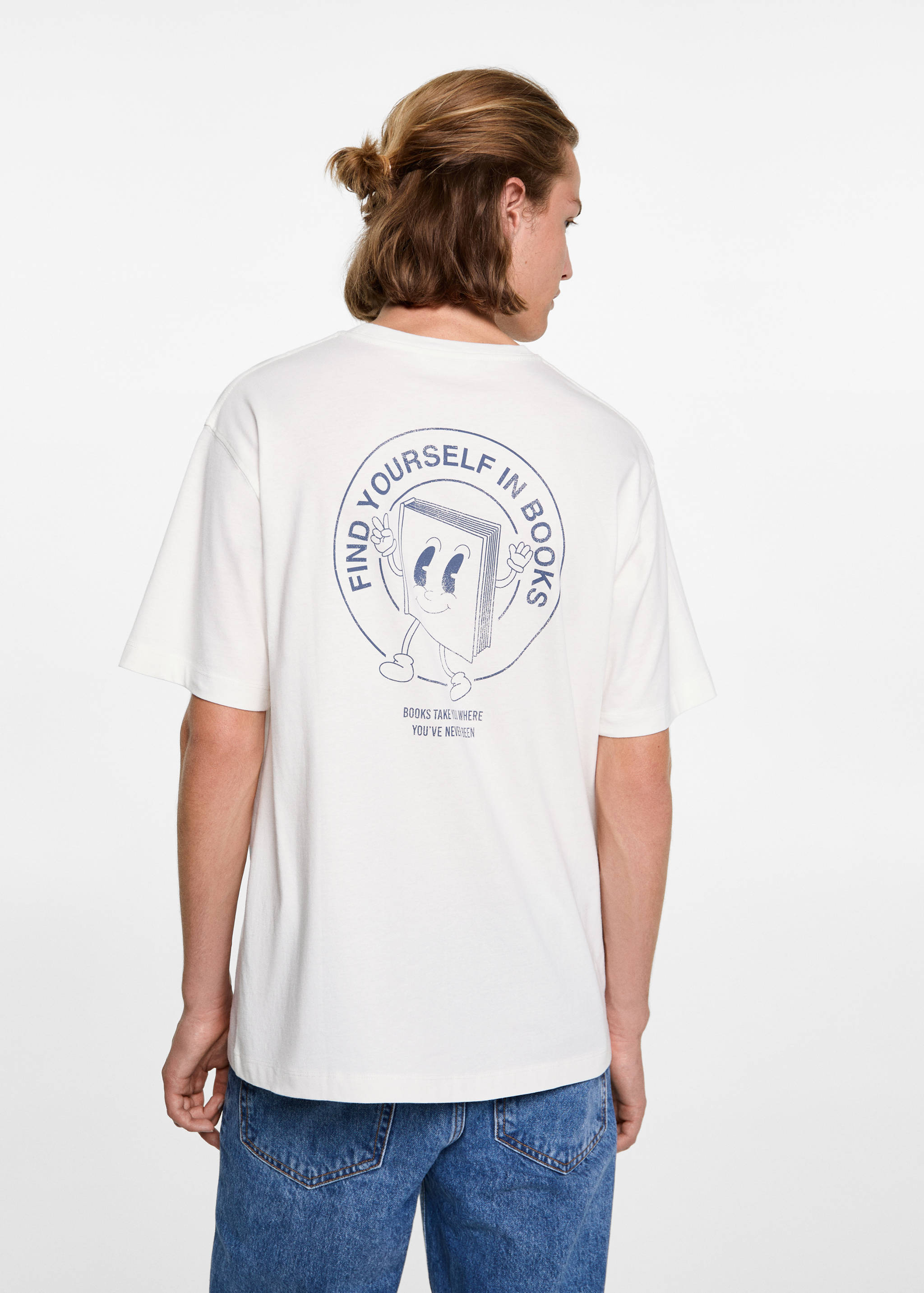 Футболка оверсайз с принтом - Обратная сторона изделия