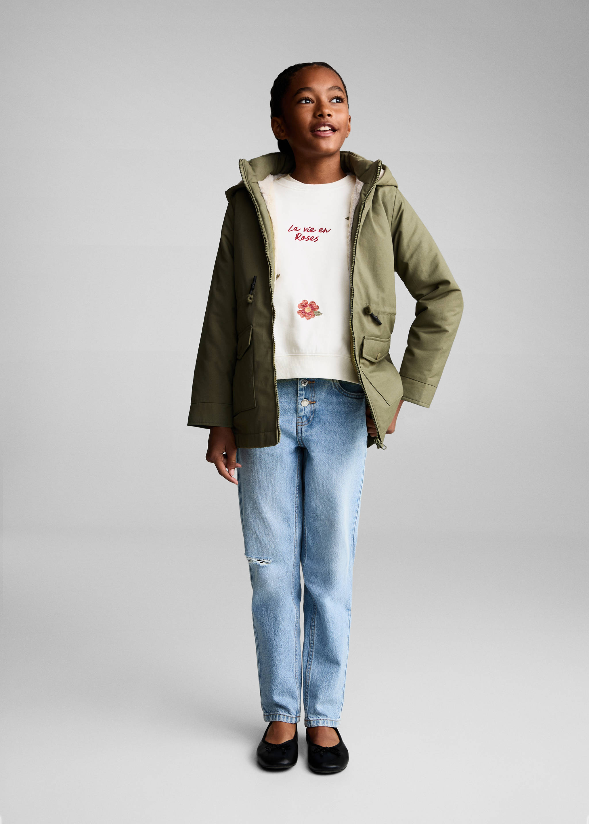 Parka with fur-effect lining - General plane