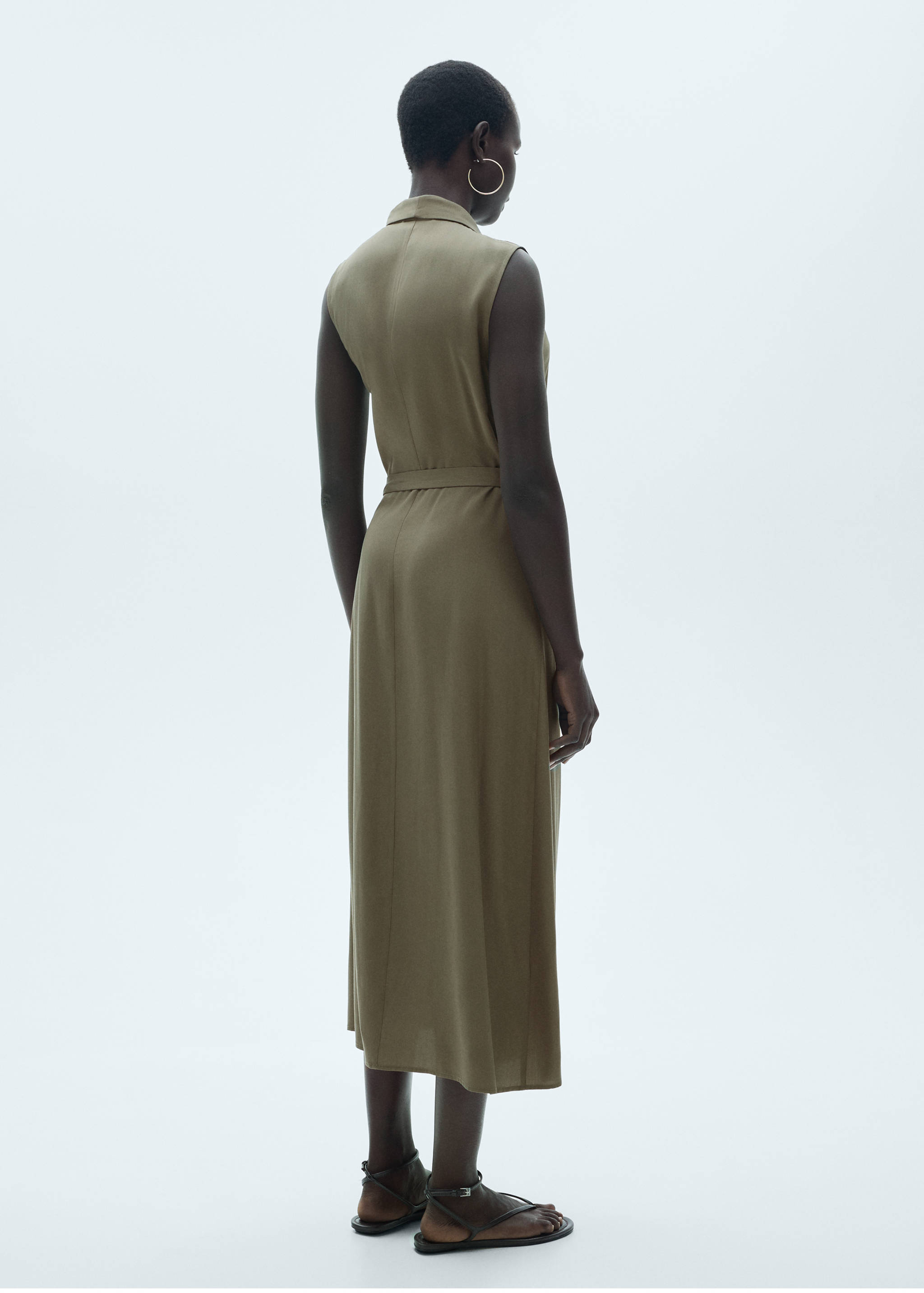 Lyocell dress with knot detail - Reverse of the article