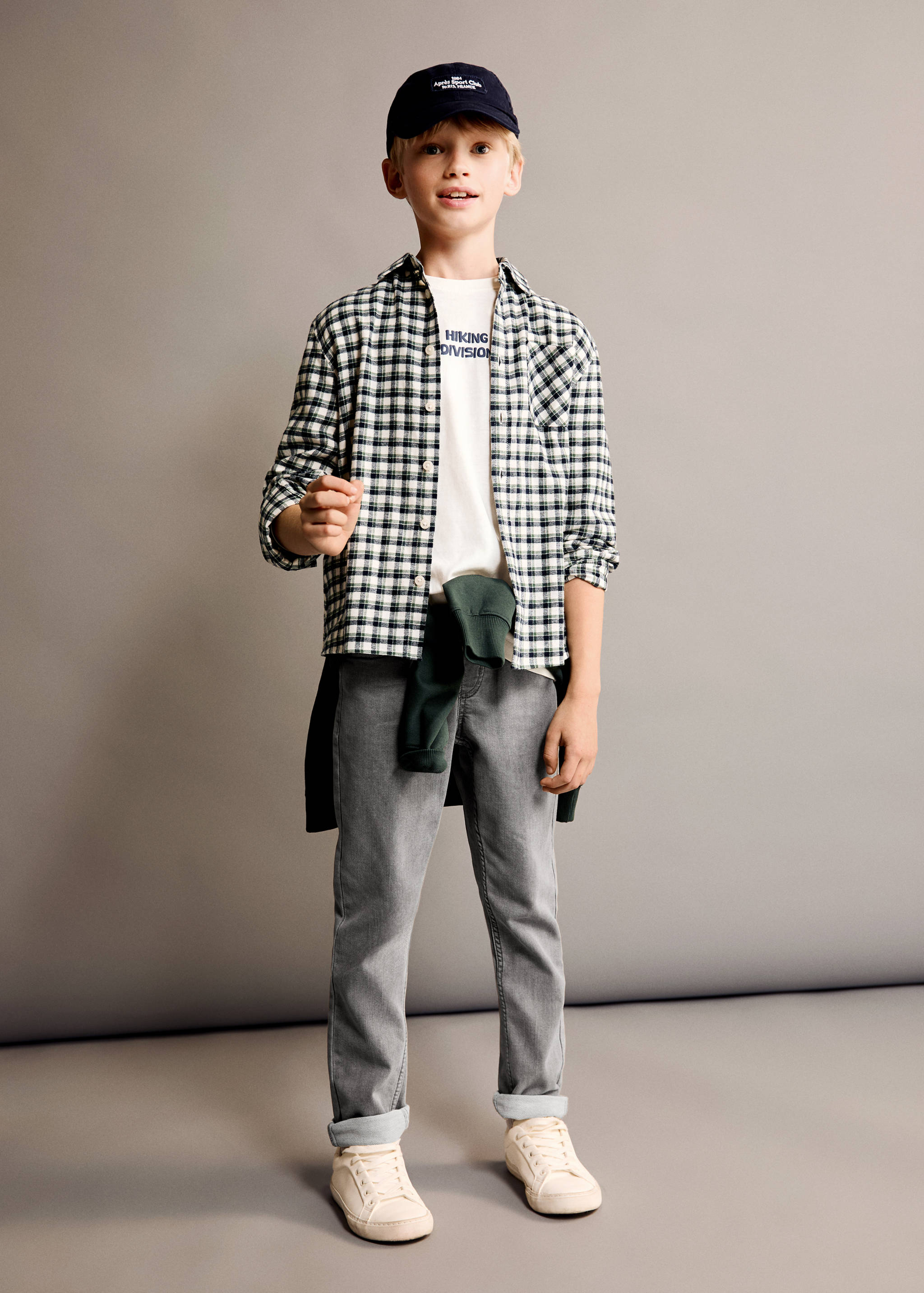 Check cotton shirt - General plane