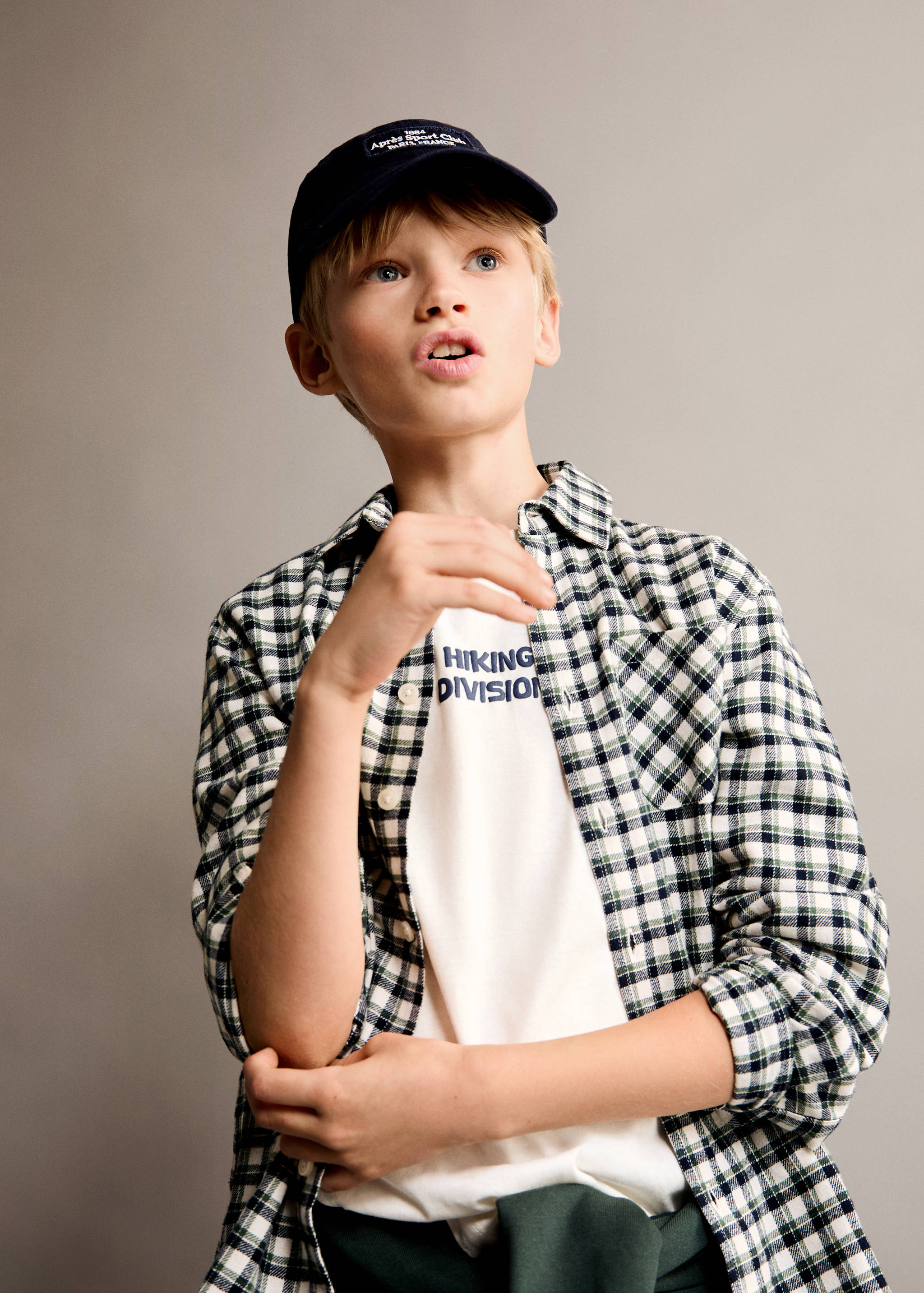 Check cotton shirt - Medium plane