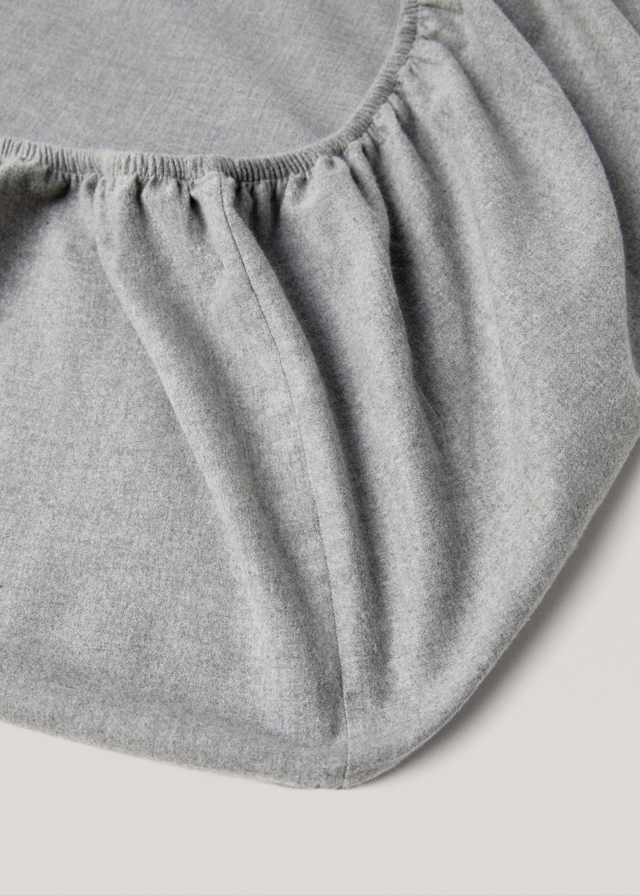 Plain flannel fitted sheet 180cm bed - Details of the article 1