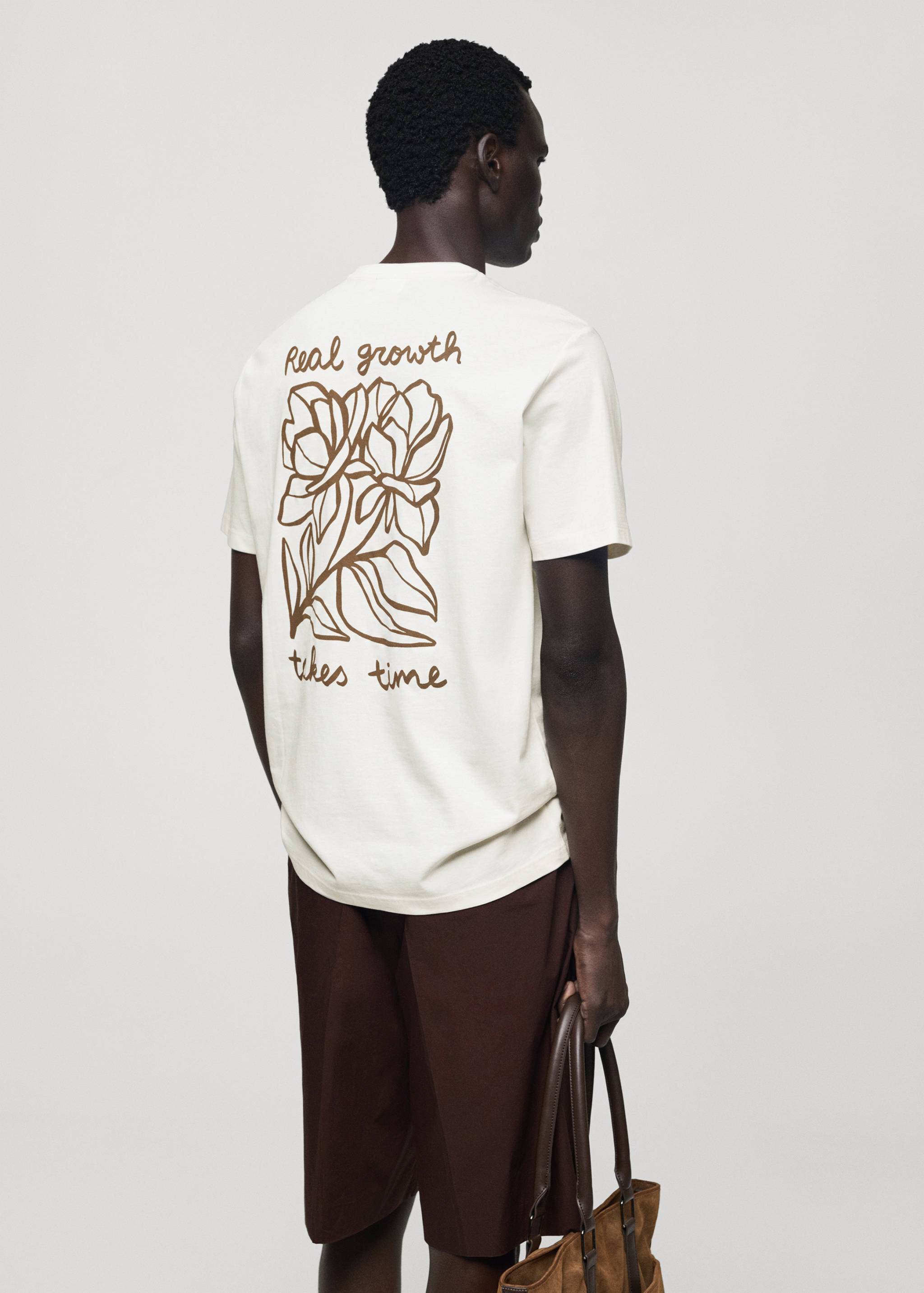 T-shirt slim-fit 100 % coton imprimé - Verso de l’article