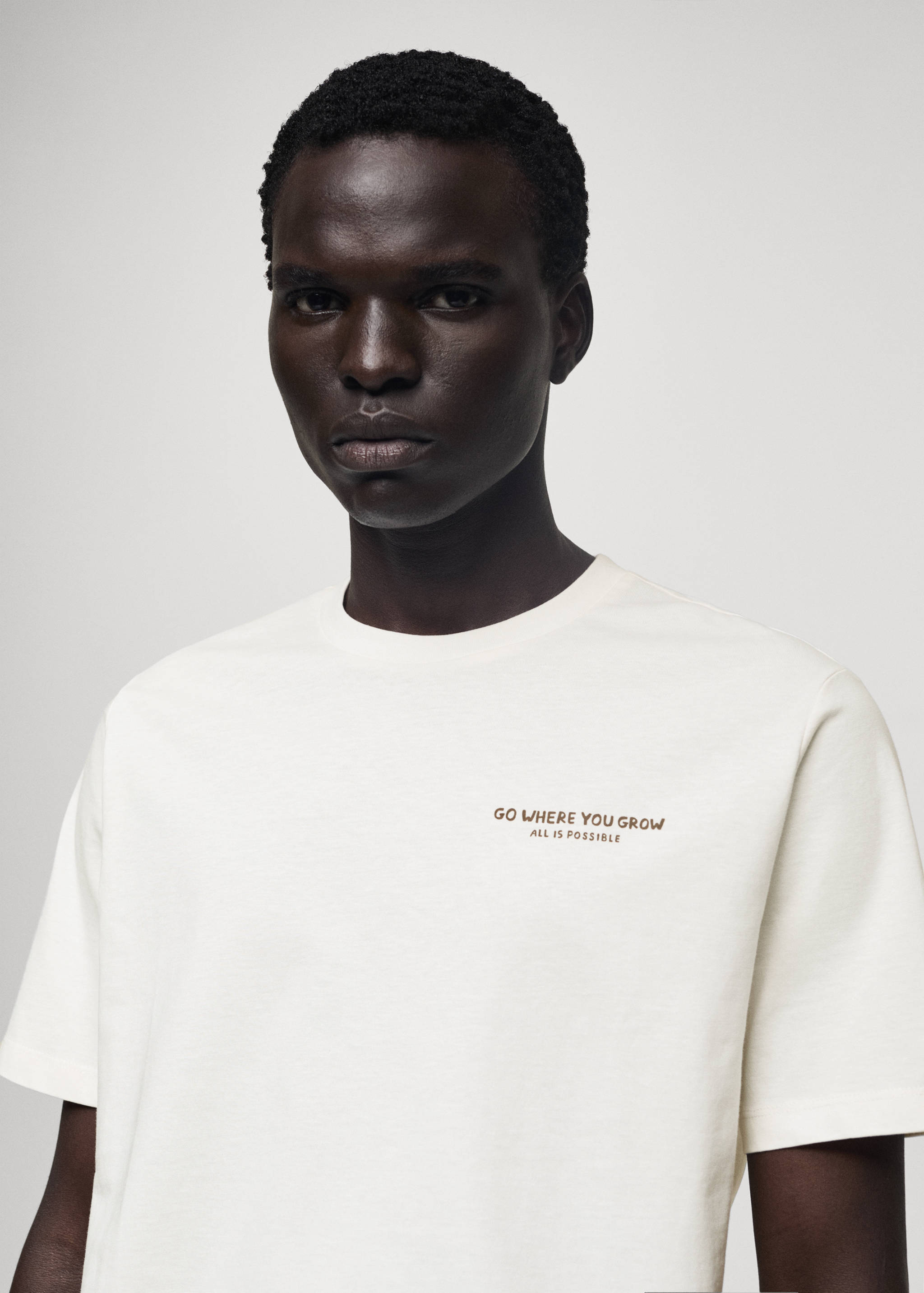 T-shirt slim-fit 100 % coton imprimé - Détail de l'article 1