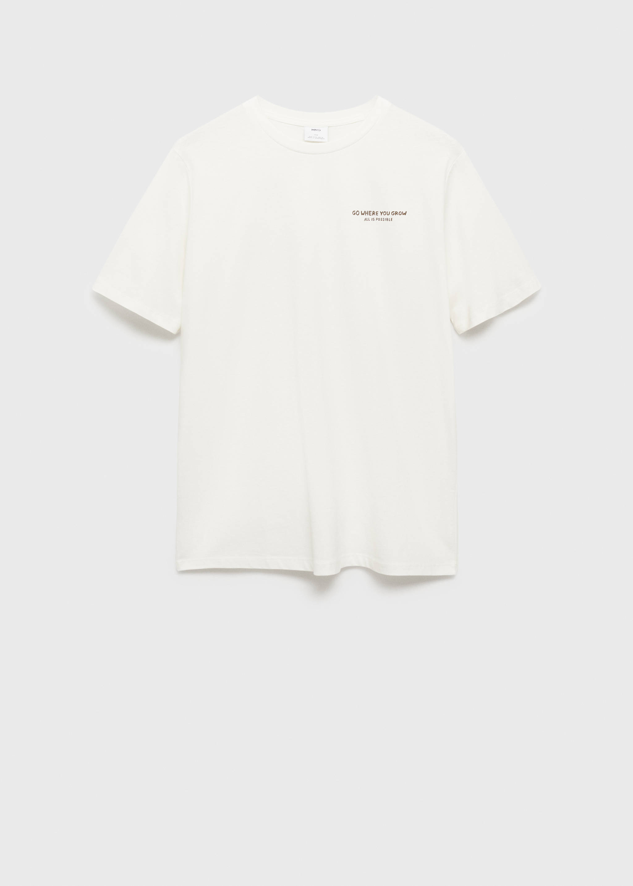 Slim-fit 100% printed cotton t-shirt - Article without model