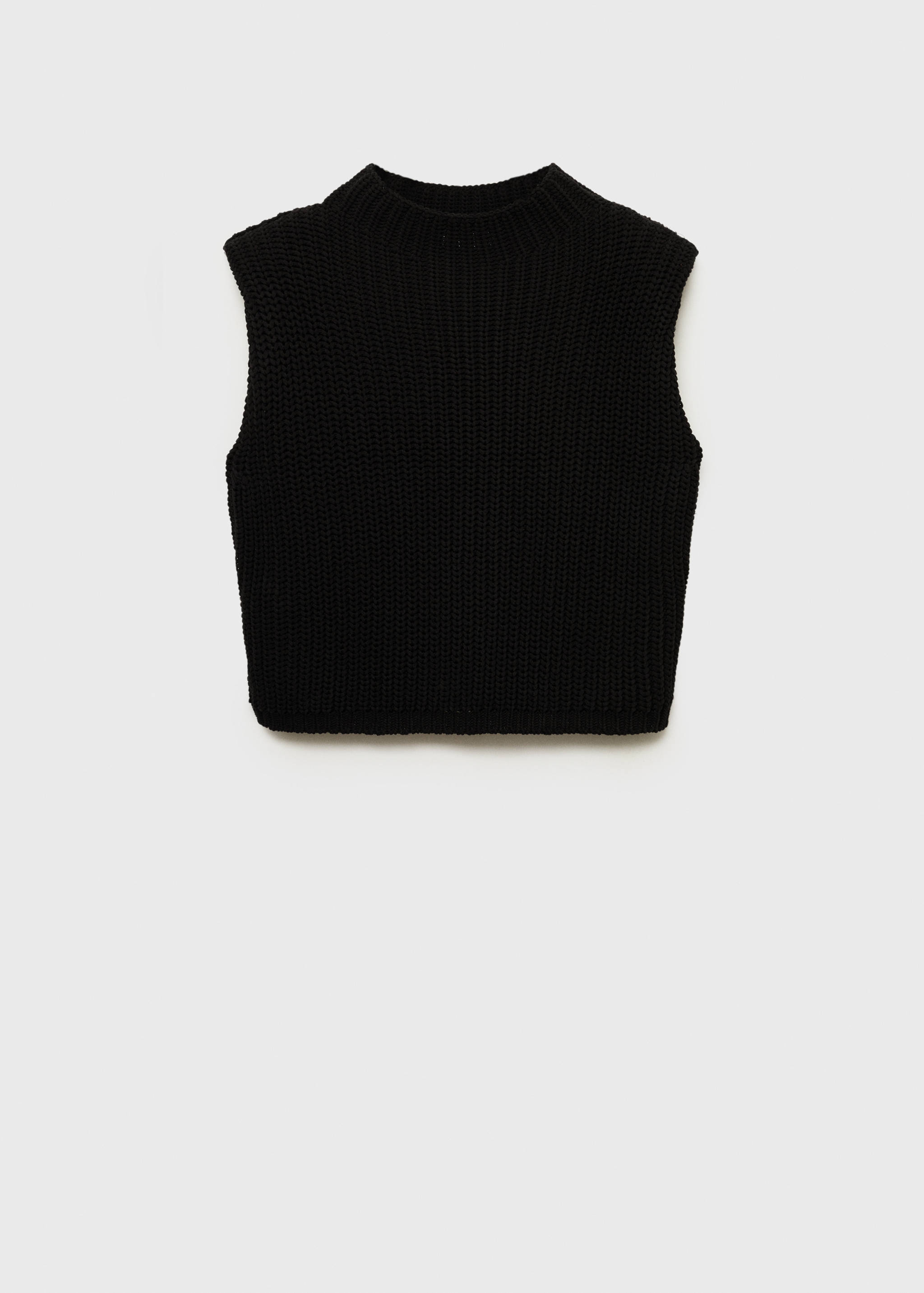 Knitted vest with shoulder pads - Article without model