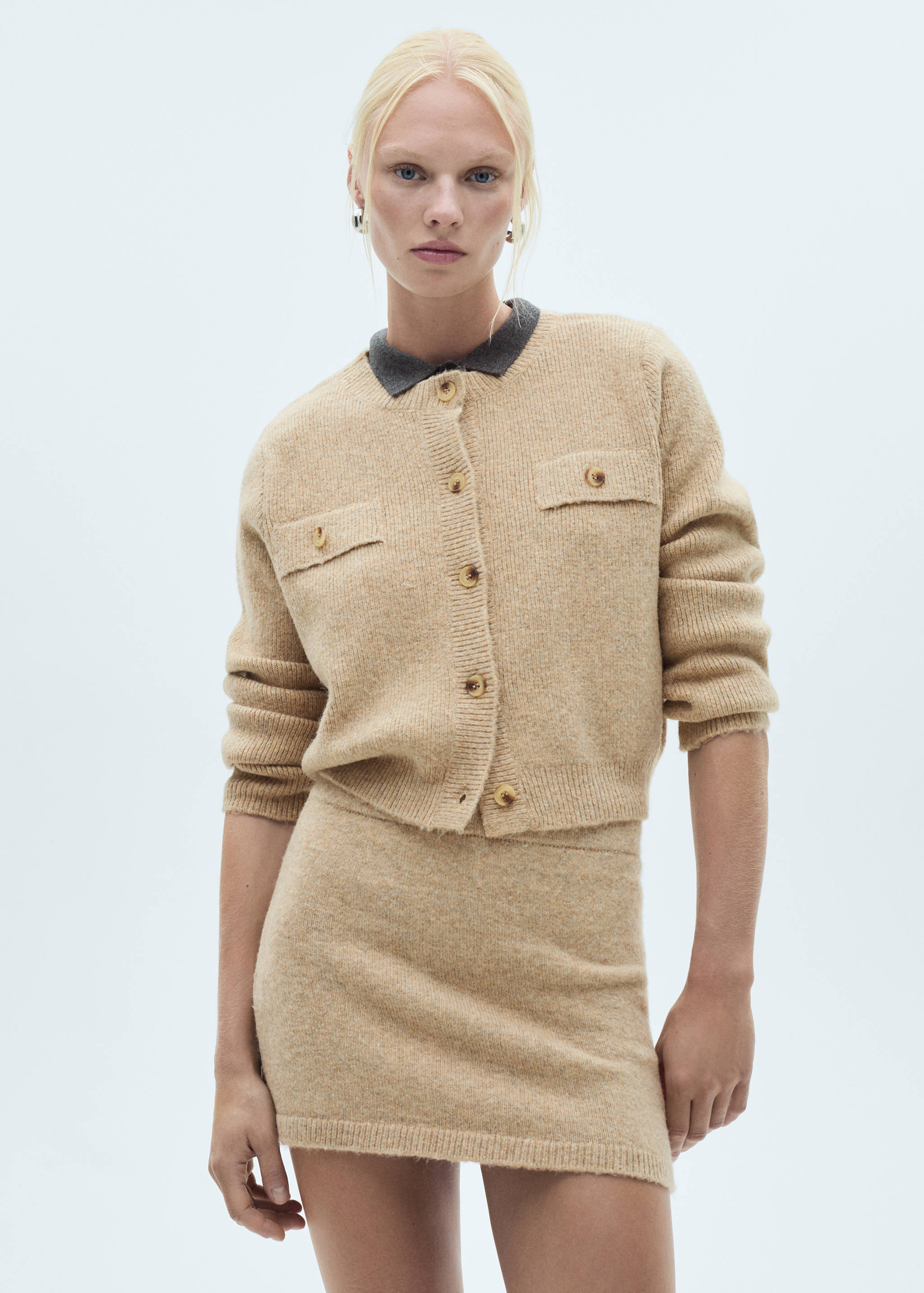 Риспена плетена жилетка с копчета - Средна равнина