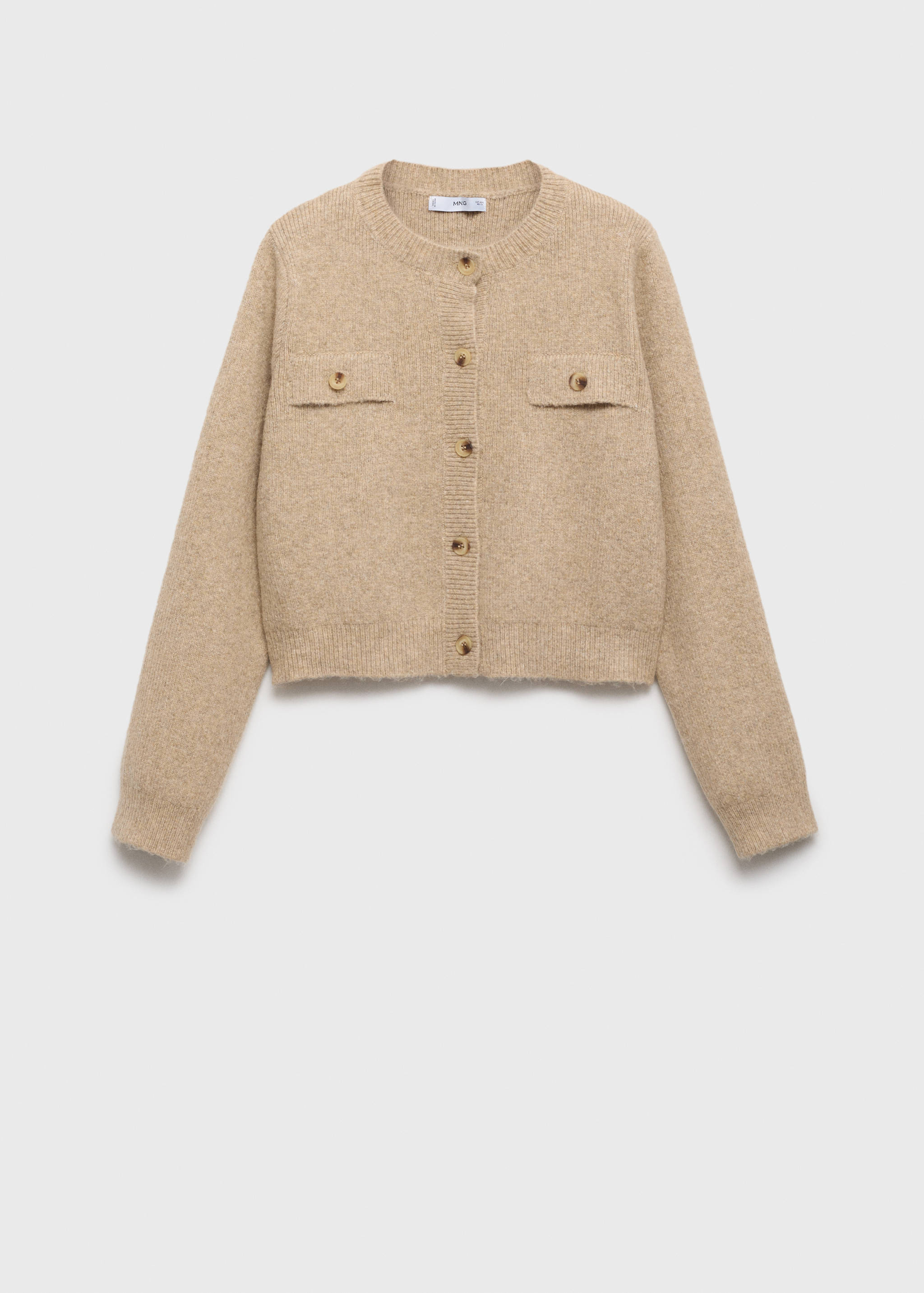 Ribbed knitted cardigan with buttons - Article without model
