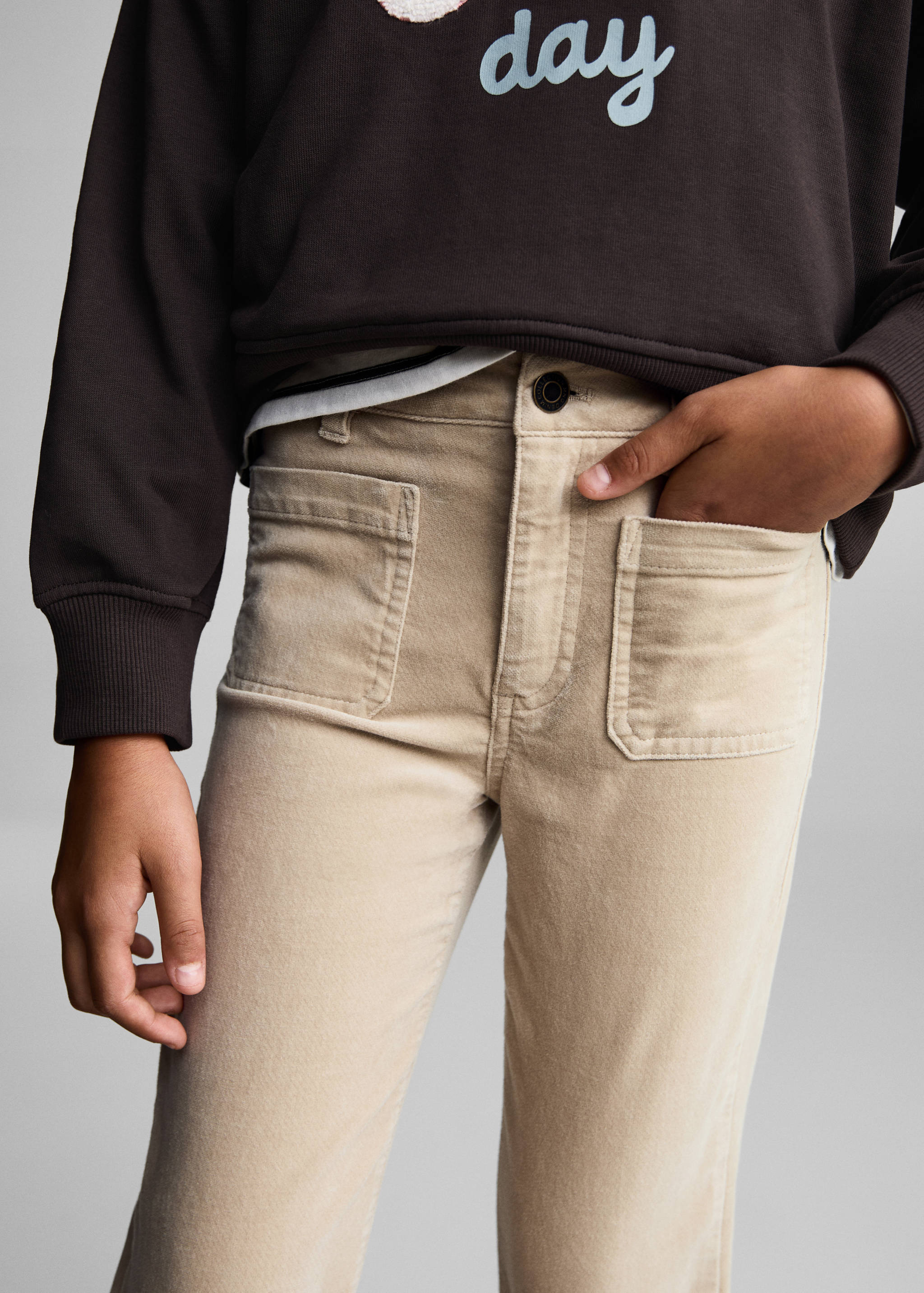 Velvet flared pants - Details of the article 6