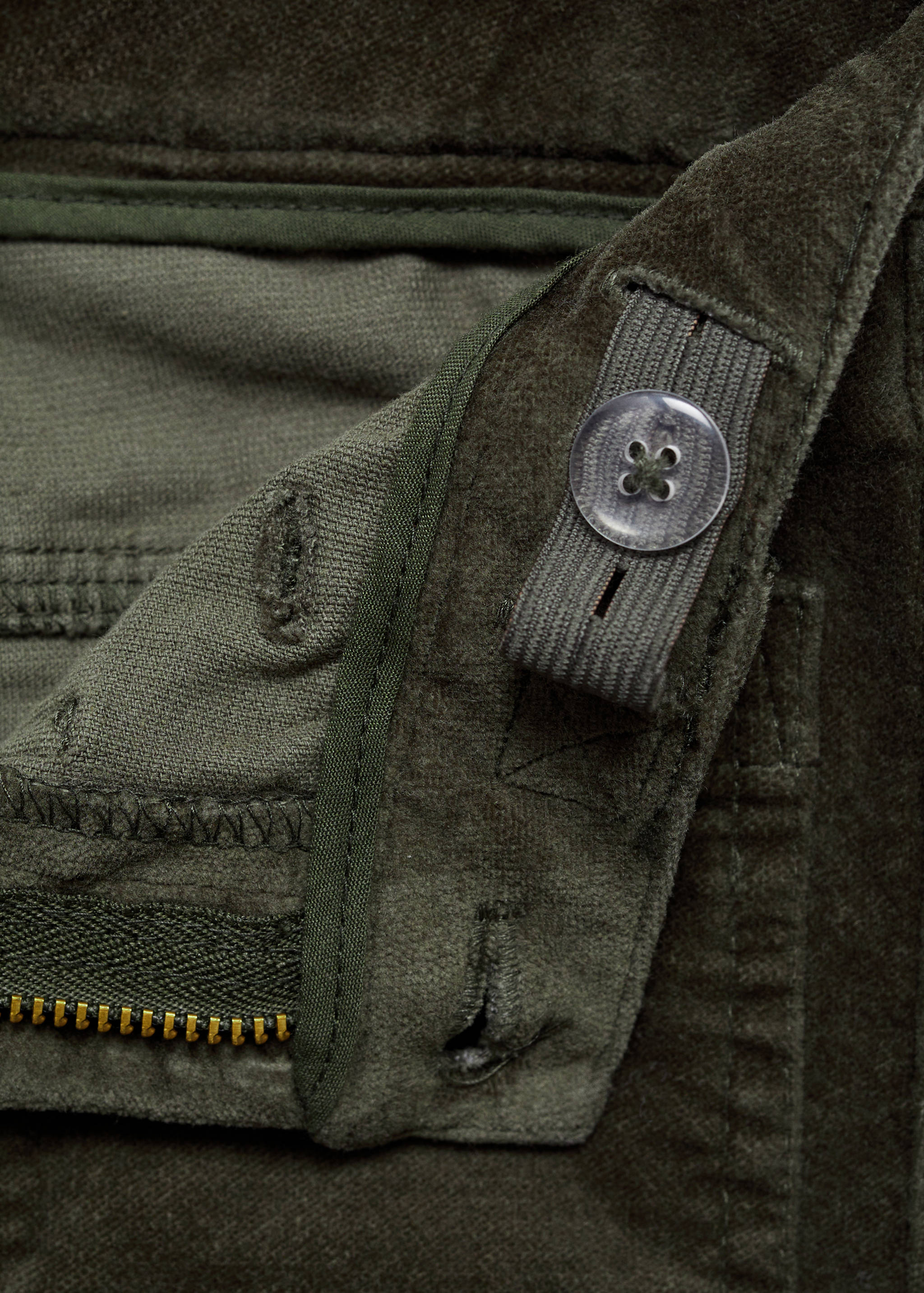 Velvet flared pants - Details of the article 0
