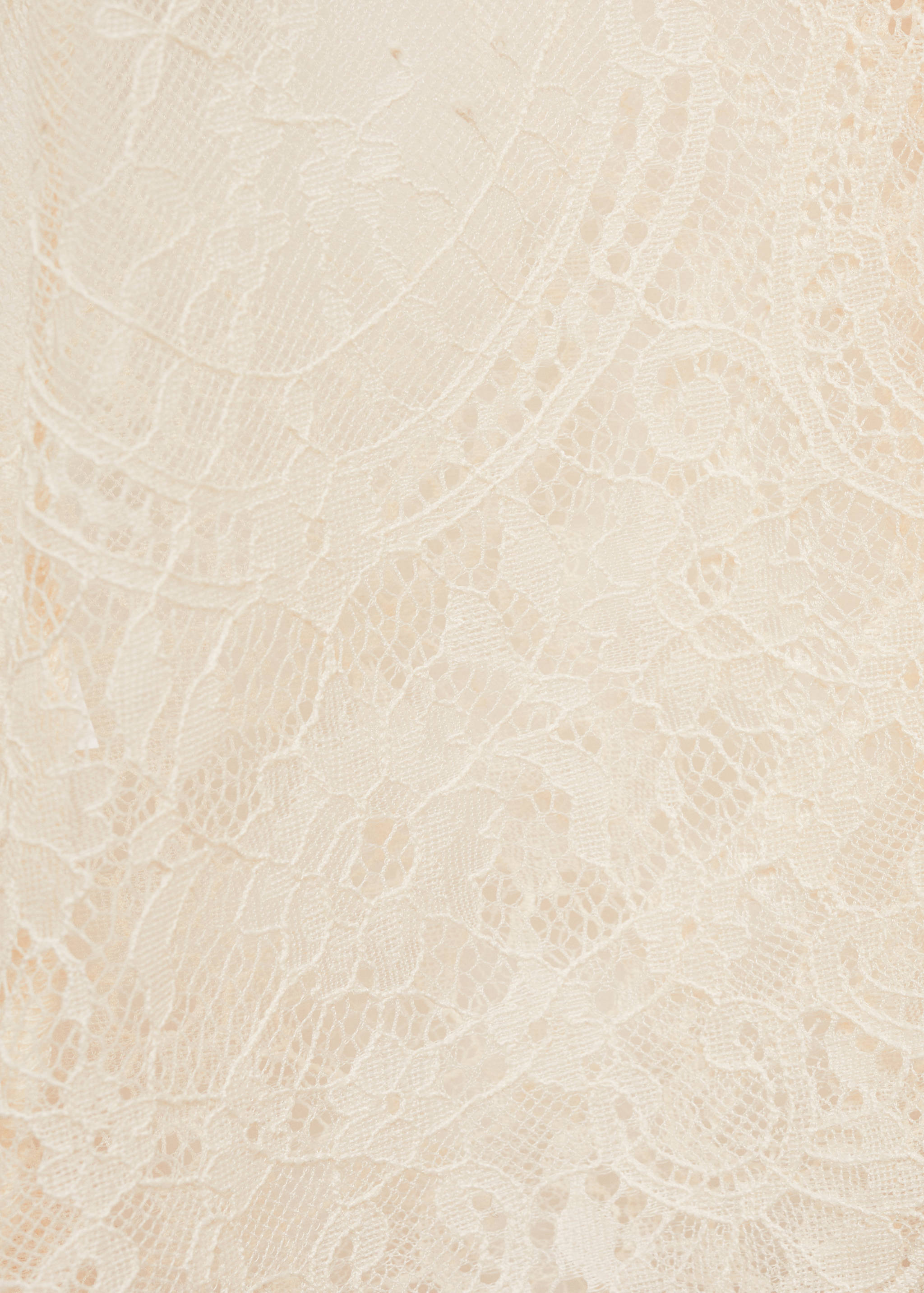 荷叶边凸花花边衬衫 - null