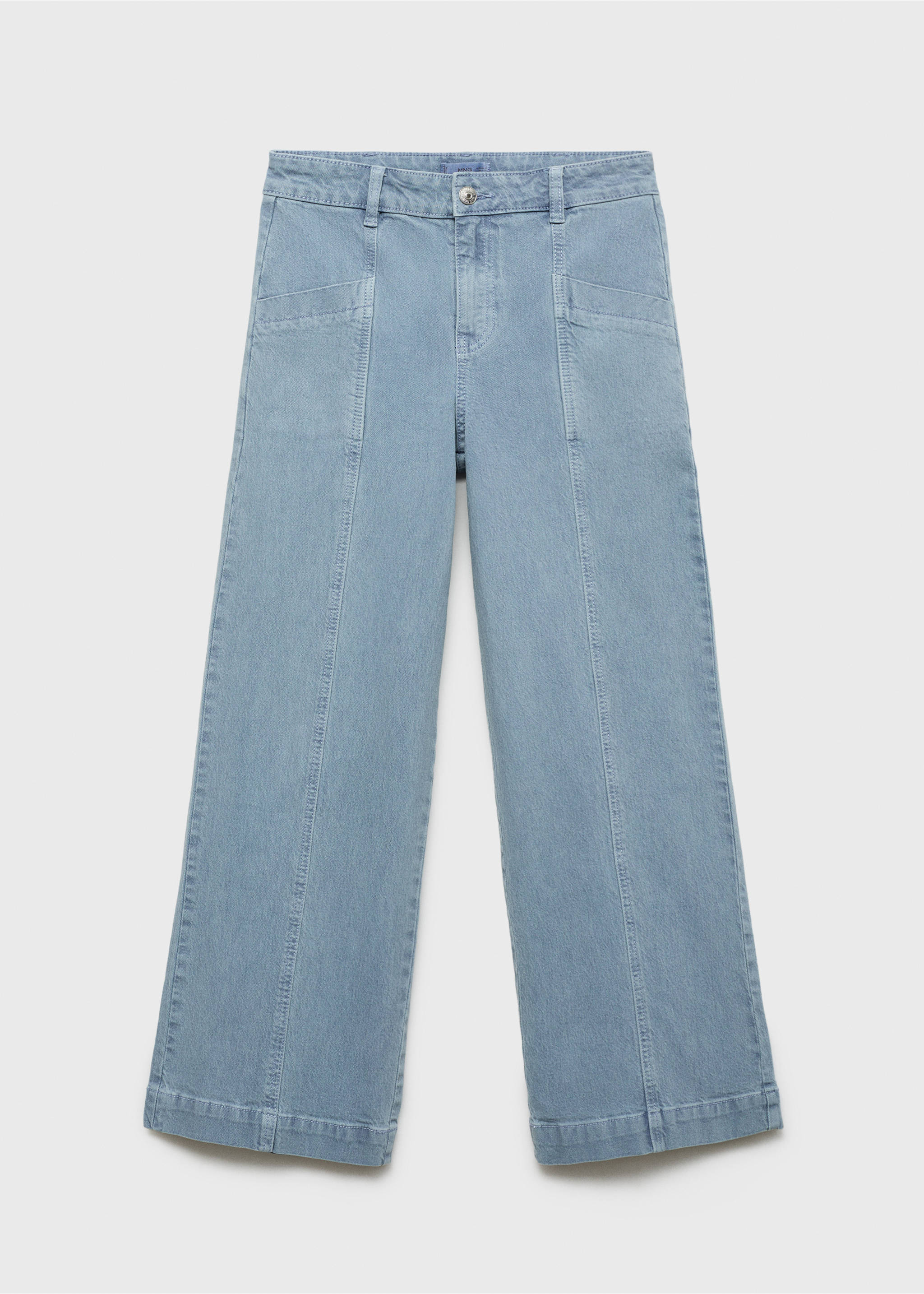 Jean style jupe-culotte poches - Article sans modèle, Bleu. Ref: 77077672-00.