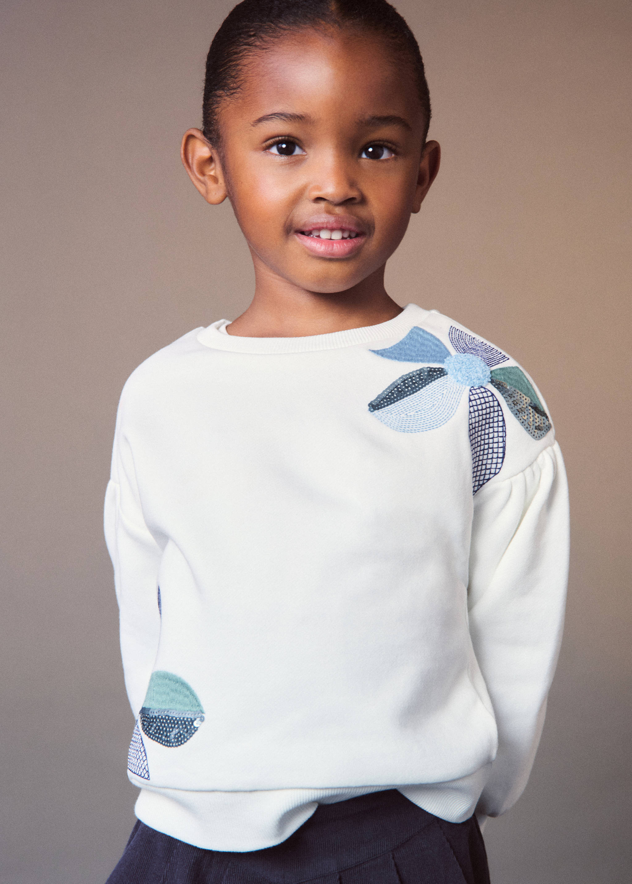 Floral embroidered sweatshirt - Details of the article 5