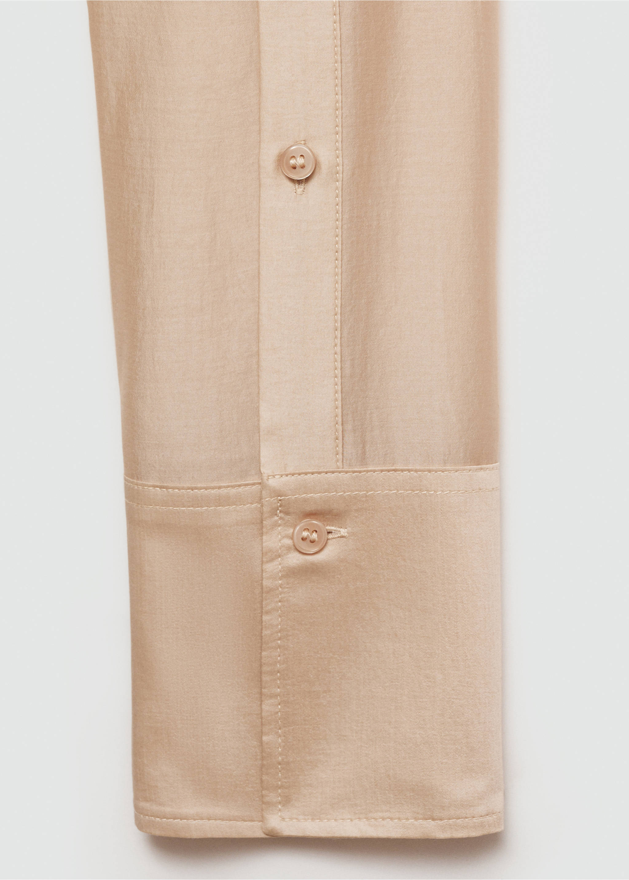 Satin lyocell shirt - Деталь изделия 0, Бежевый. Ref: 77077680-00.