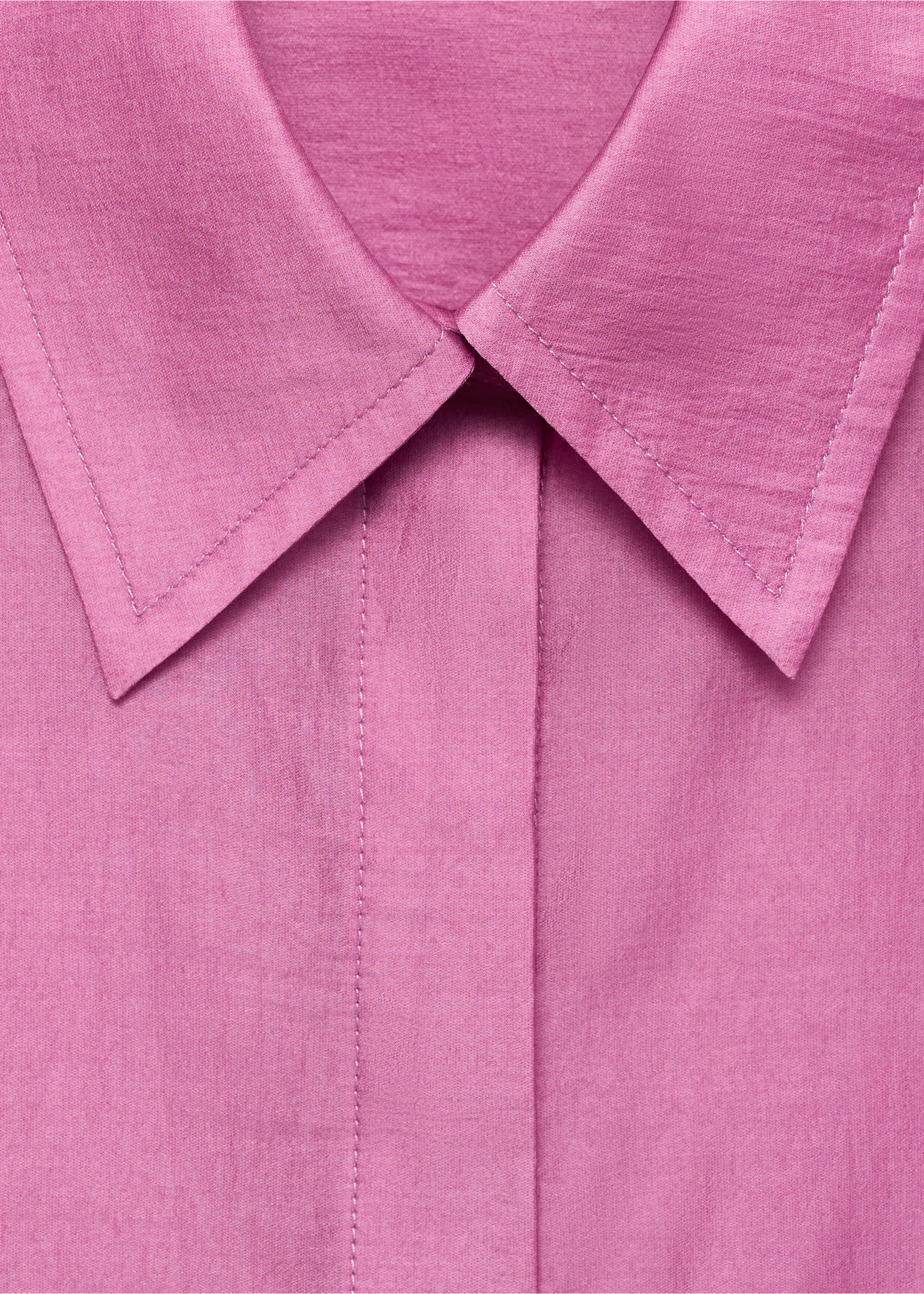 Satin lyocell shirt - Деталь изделия 8, Розовый. Ref: 77077680-00.