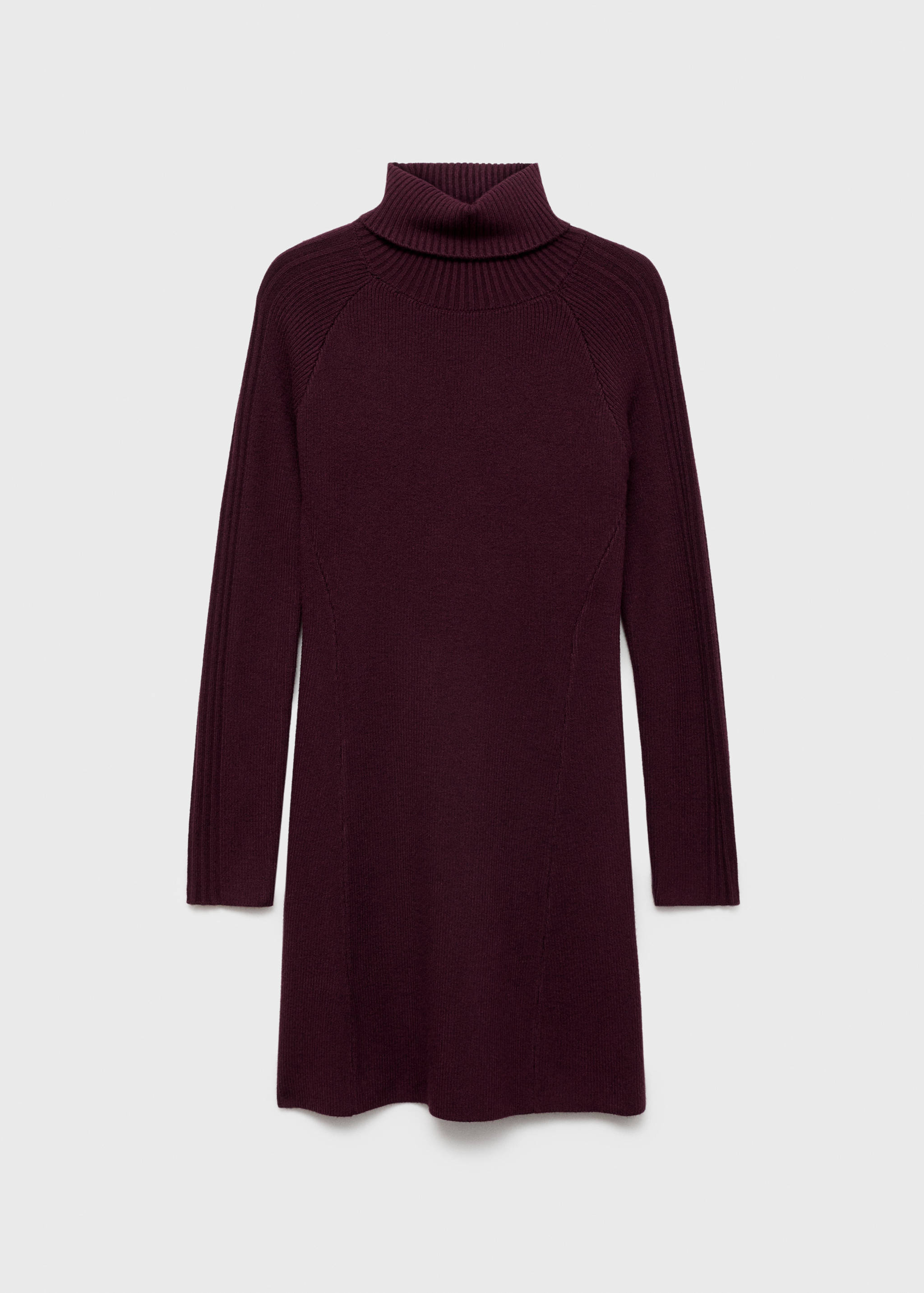 Short knitted turtleneck dress - Article without model