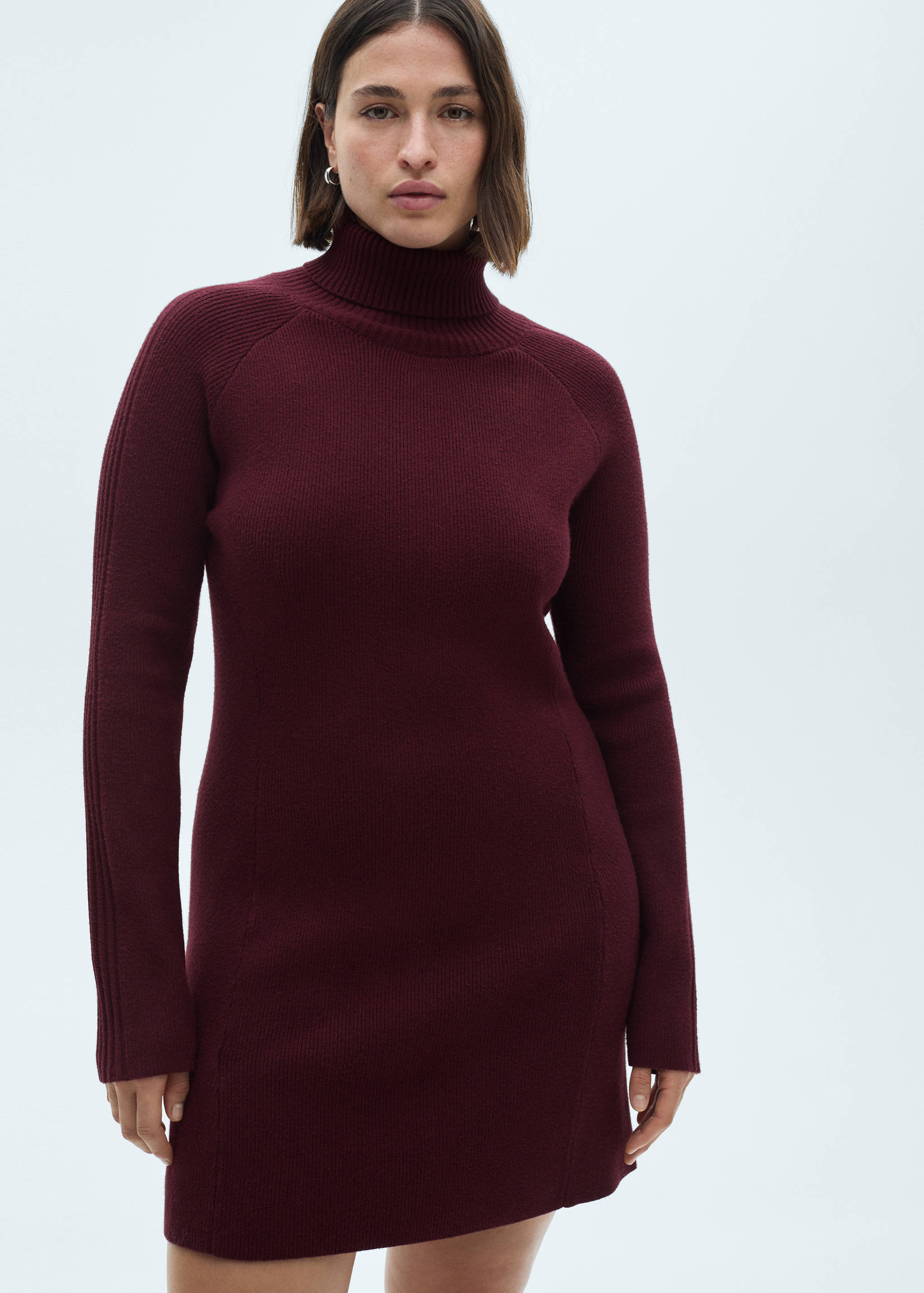 Short knitted turtleneck dress - Details of the article 5